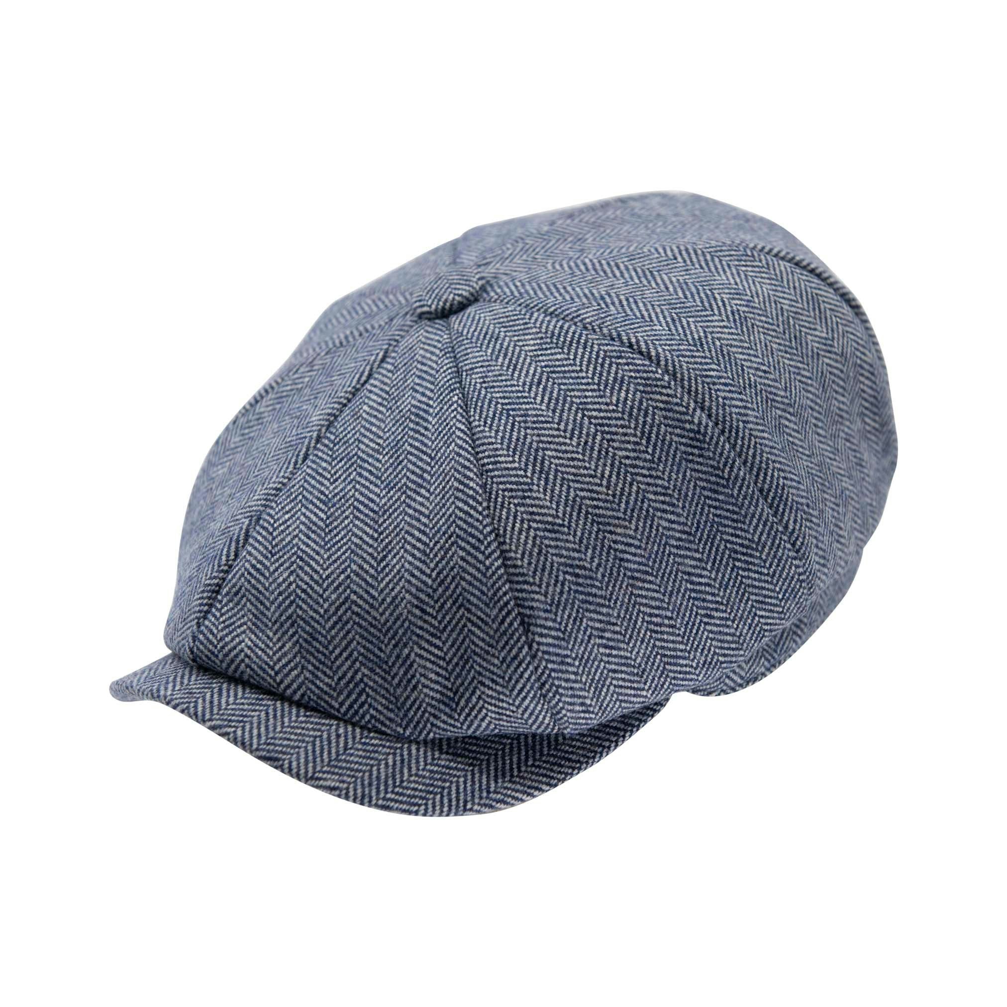 Heritage Traditions Carlyle Newsboy Cap - Denim Herringbone