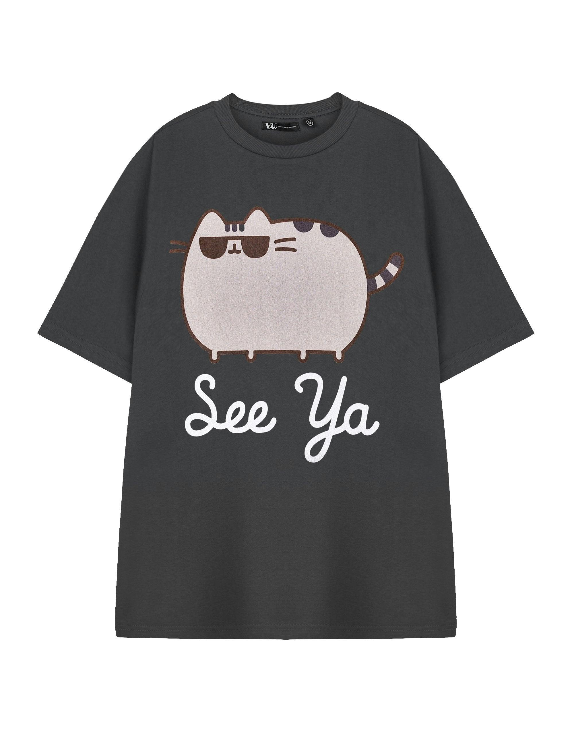 Vanilla Underground Unisex Grey Pusheen See Ya Short Sleeved T-Shirt - XXX-Large