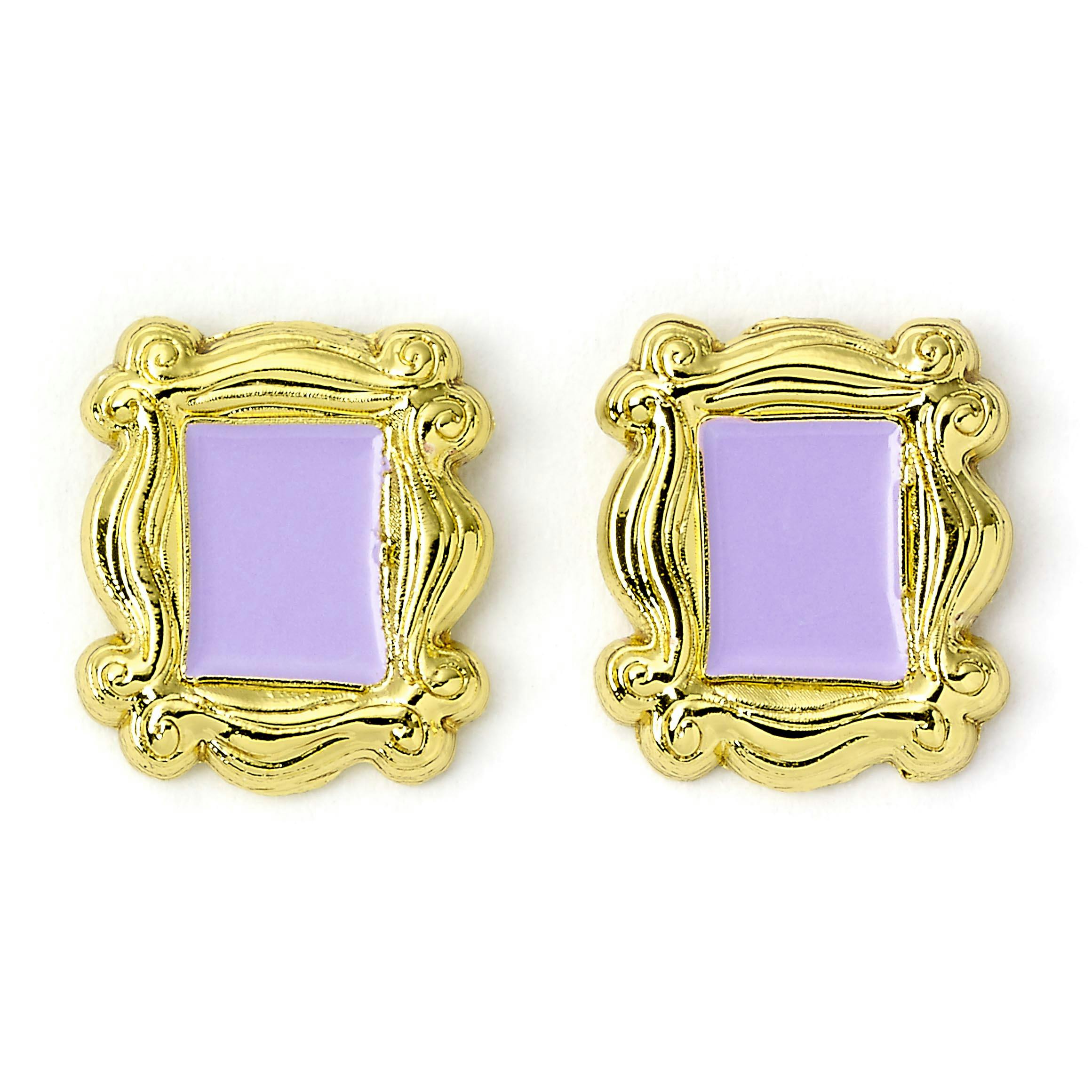 The Carat Shop Light Friends Tv Show Set Of 3 Earring Studs; Frame, Coffee Cup, & Friends Logo