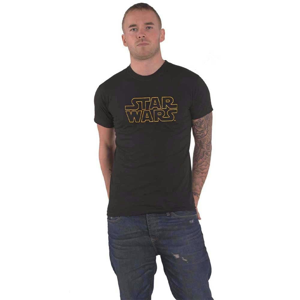 Paradiso Clothing Men's Black Star Wars T Shirt Logo Outline New Official - Xl