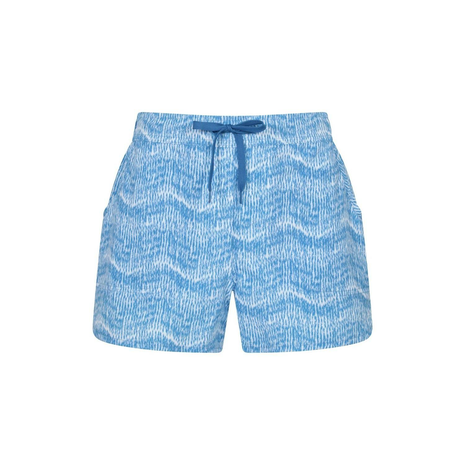 Mountain Warehouse Women's Blue Patterned Stretch Boardshorts - 10 Uk - 90% Polyester/10% Elastane