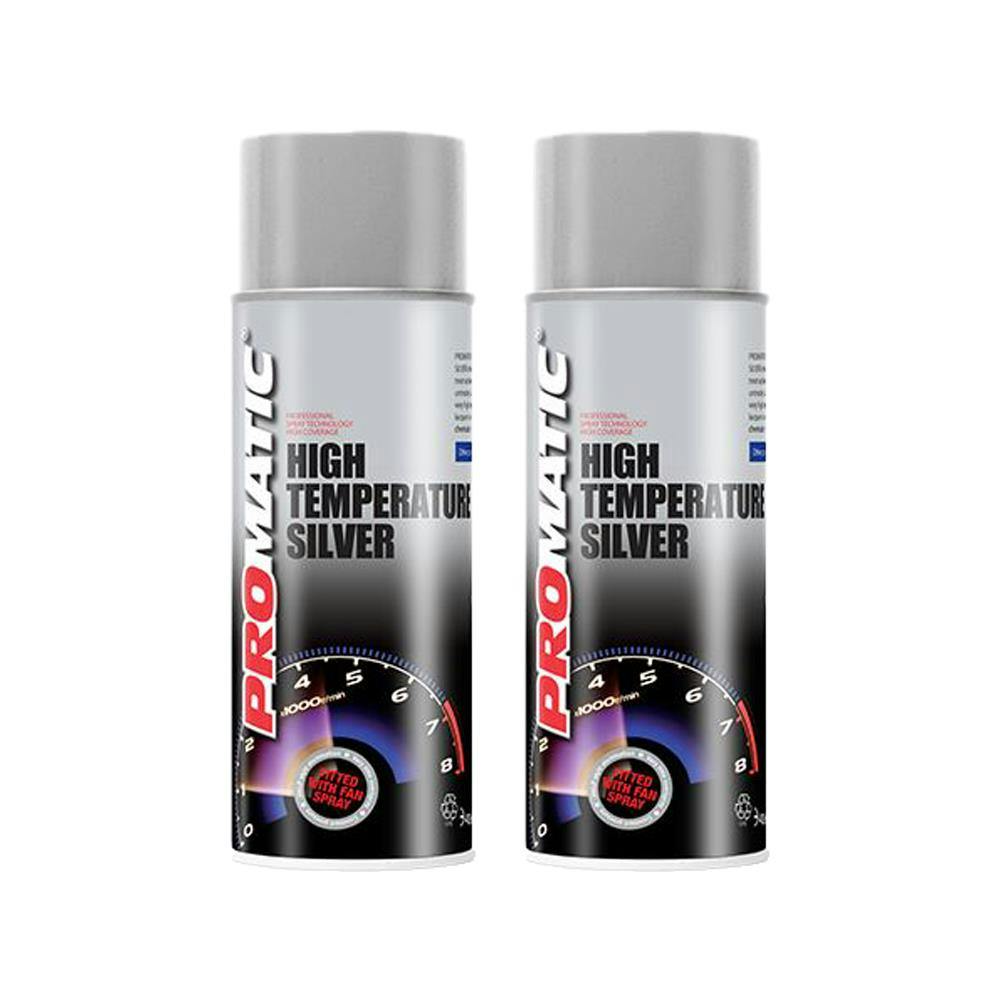Rackhams Silver 3X Promatic High Temperature Spray Paint 400Ml - Image 7