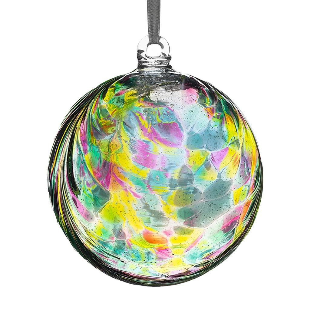 Sienna Glass Light 10Cm Friendship Ball - Feather Design - Hummingbird