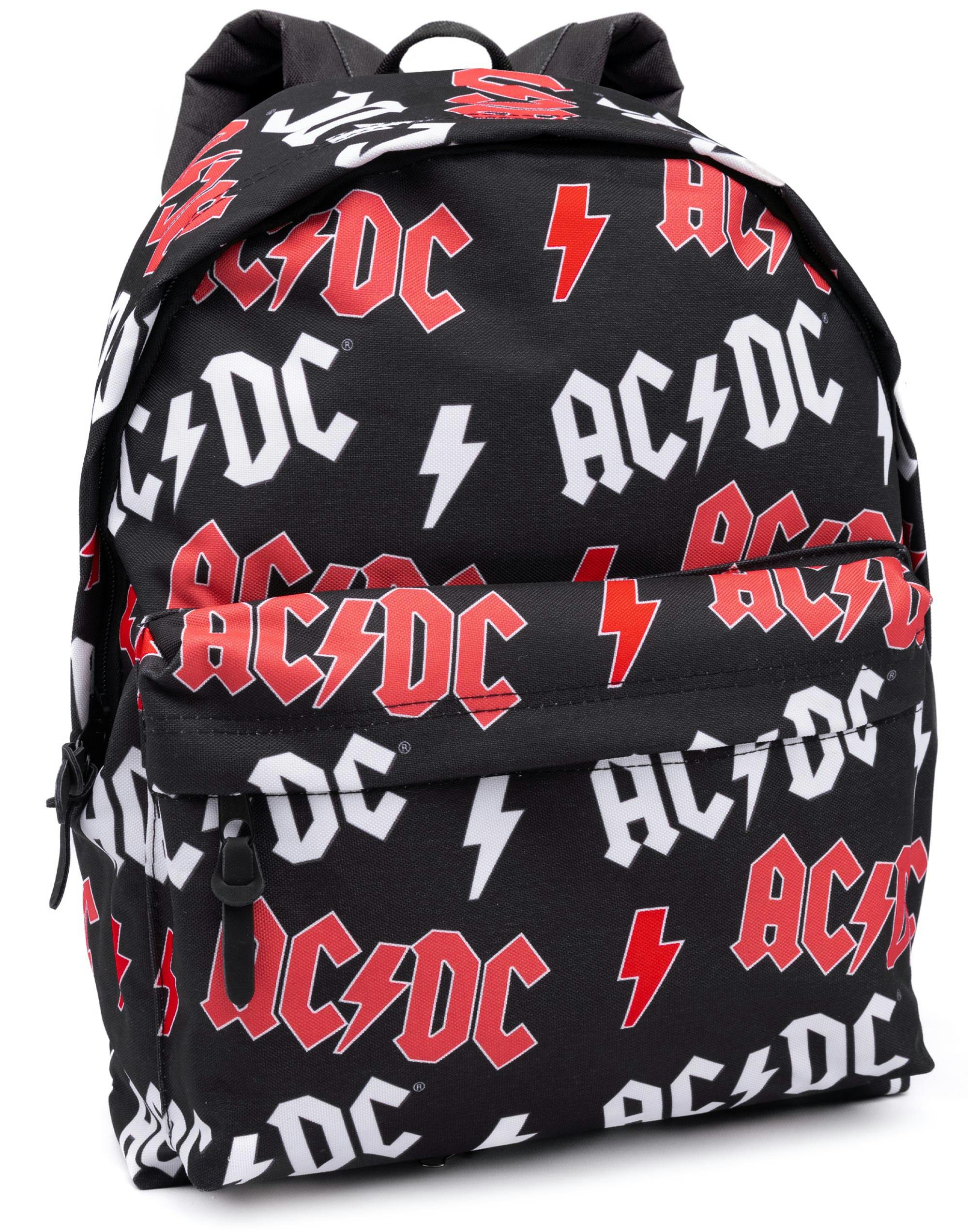 Vanilla Underground Unisex Black Ac/Dc Logo Backpack (One Size)