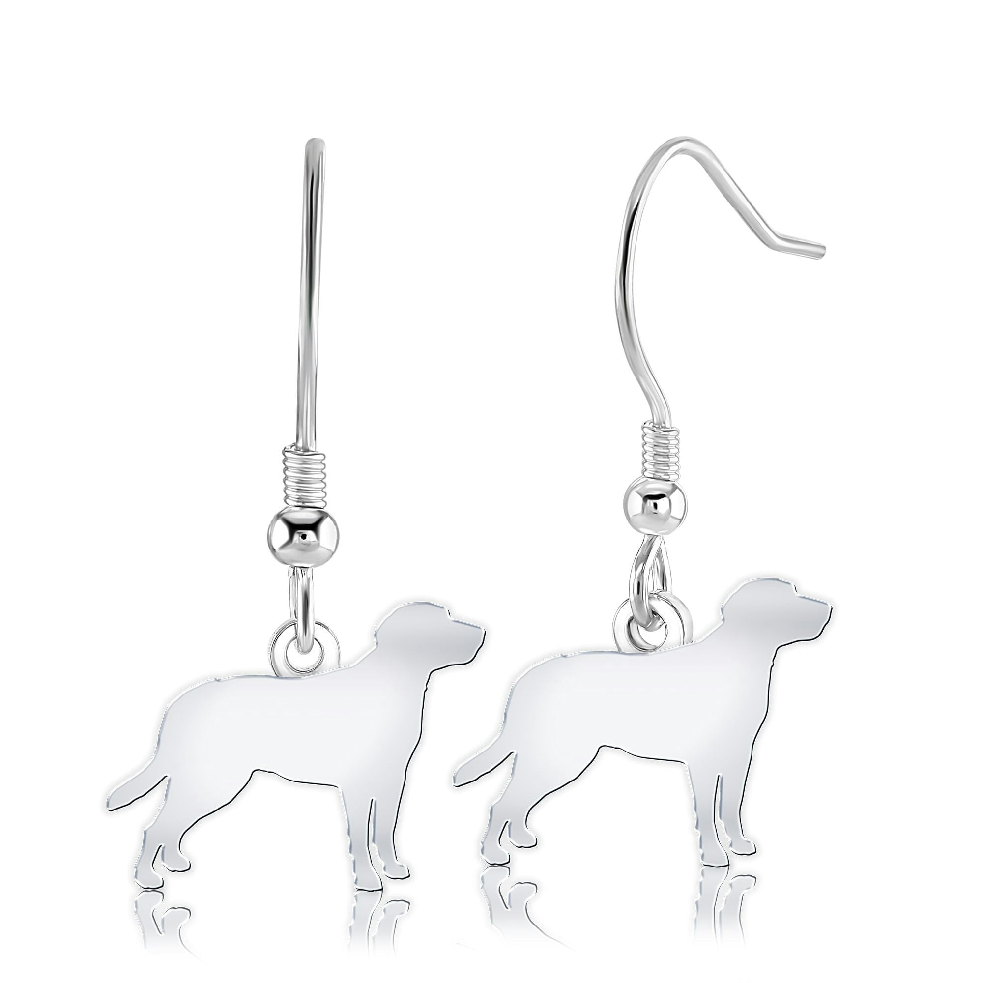 Mylee London Silver Entlebucher Mountain Dog Silhouette Earrings - Yes - Hook