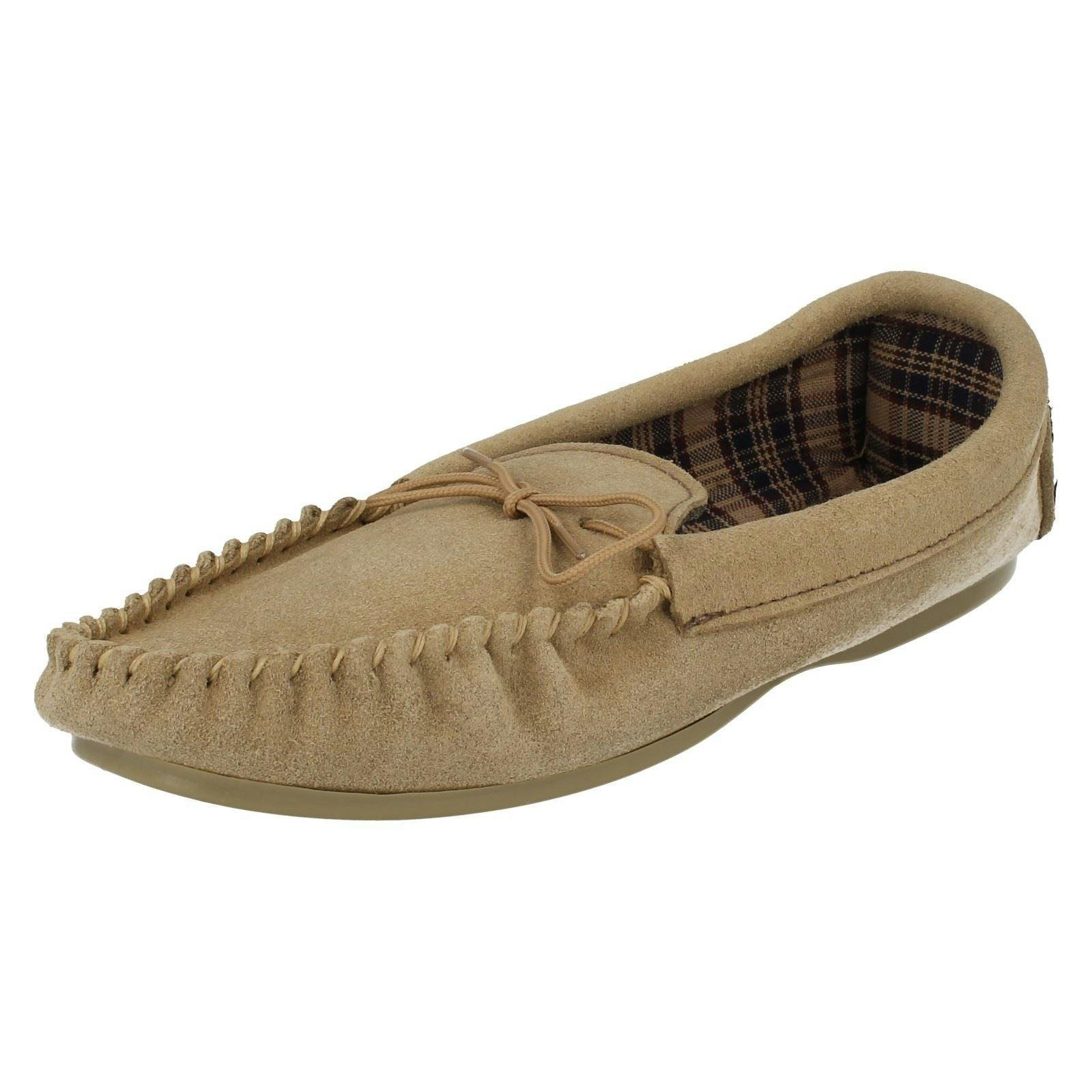 Bella Women's Slip On Slippers Moccasin - Camel - Uk 7