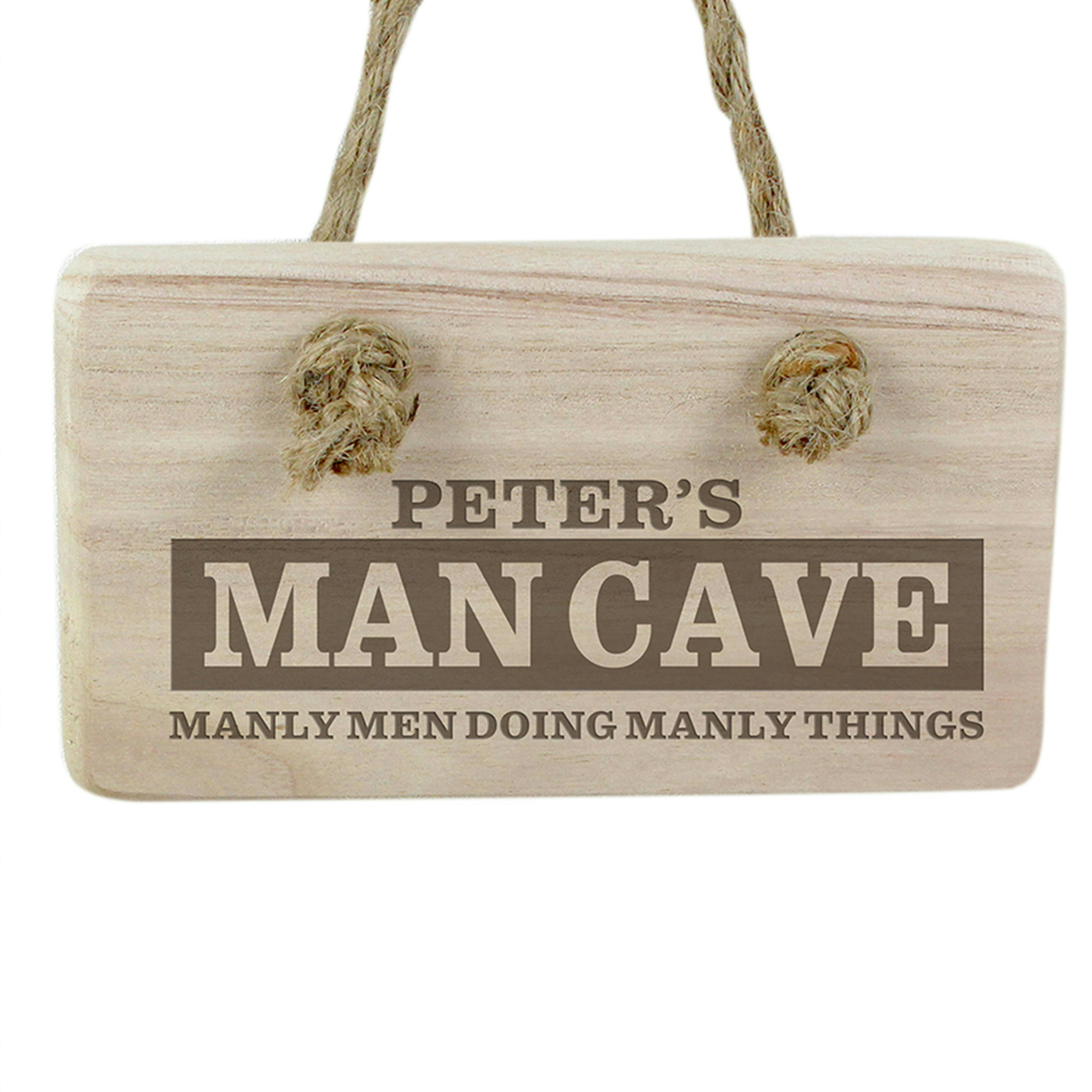 Personalised Memento Company Personalised Man Cave Wooden Sign