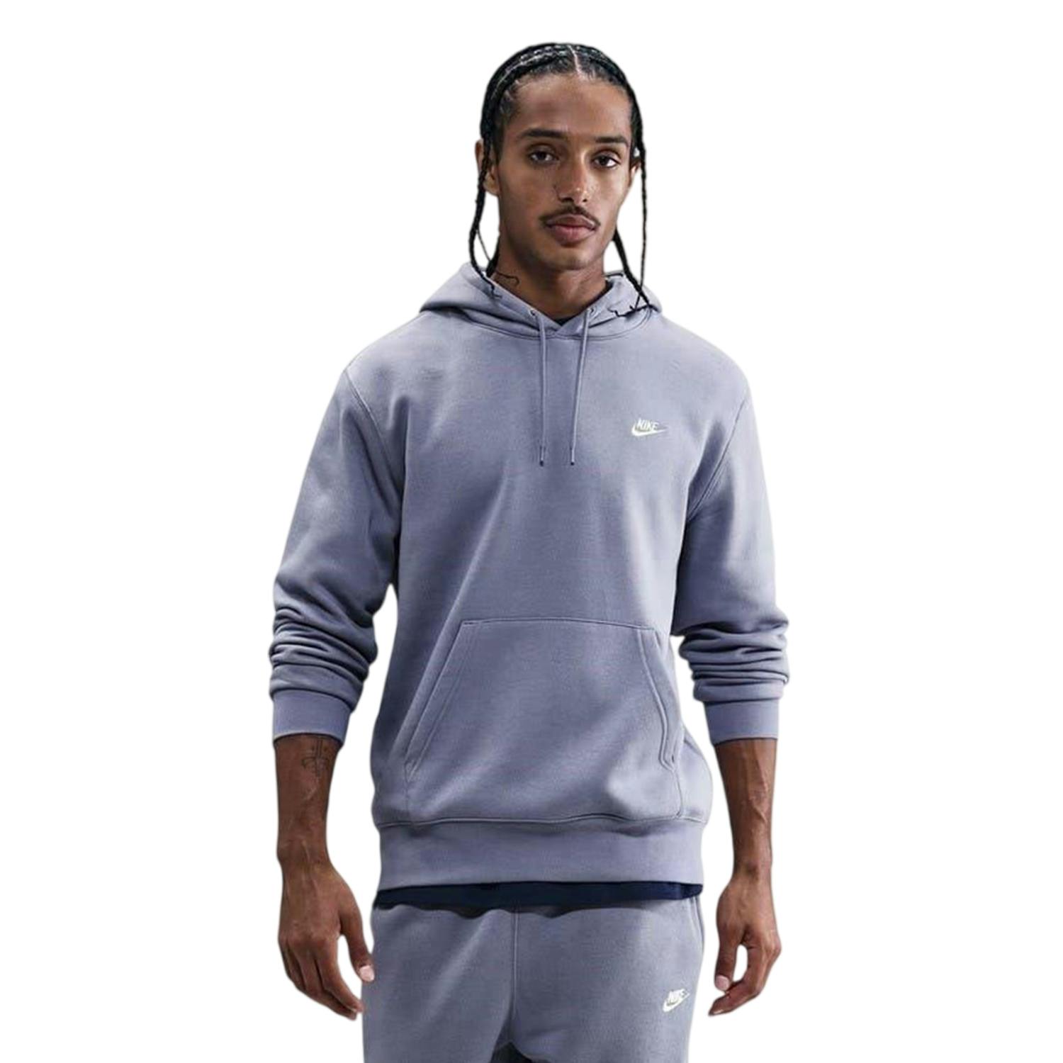 Nike Men's Indigo Club Fleece Pullover Hoodie - Xs - 100% Mixed