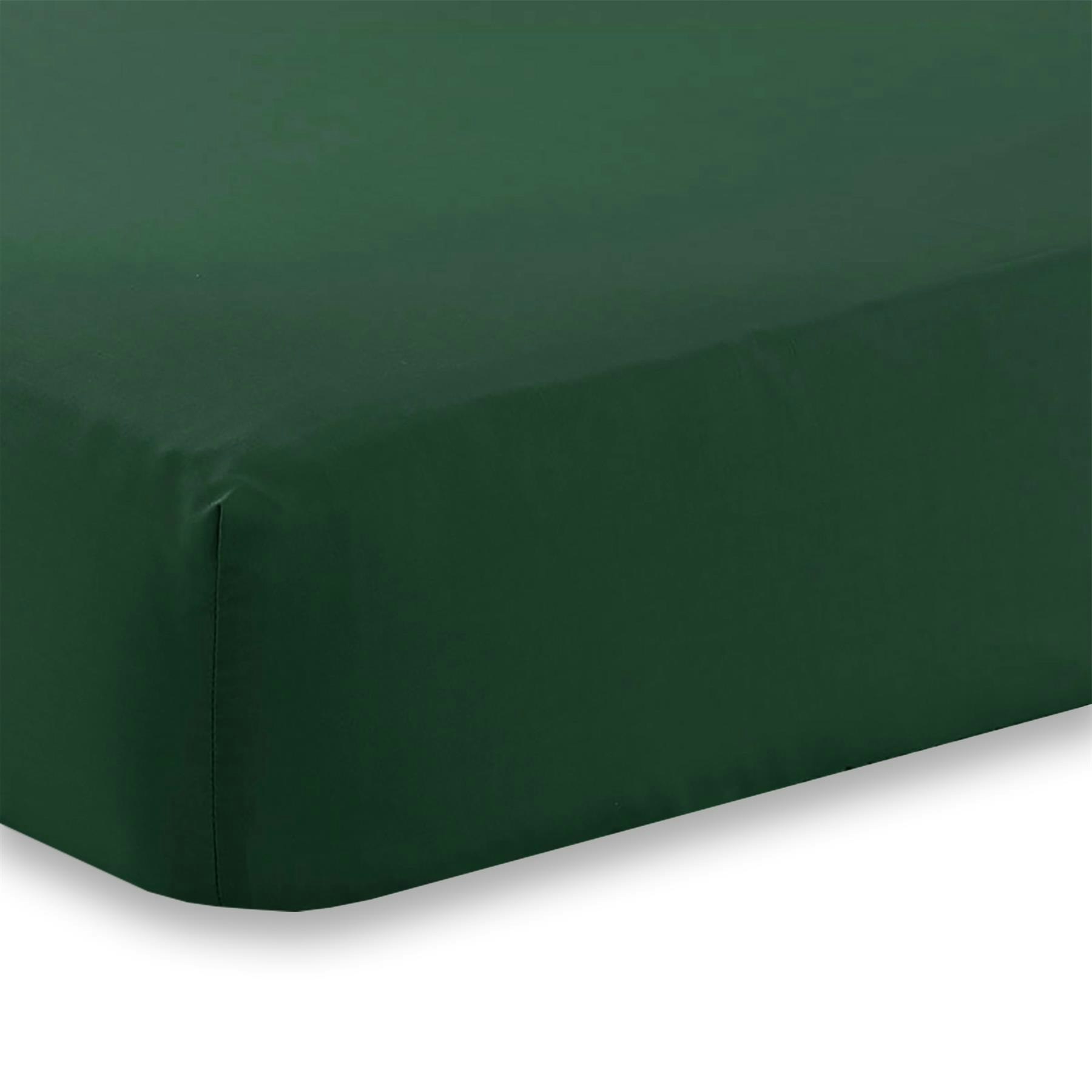 Rackhams Green Percale Extra Deep 16" Fitted Sheet - Bottle - Super King