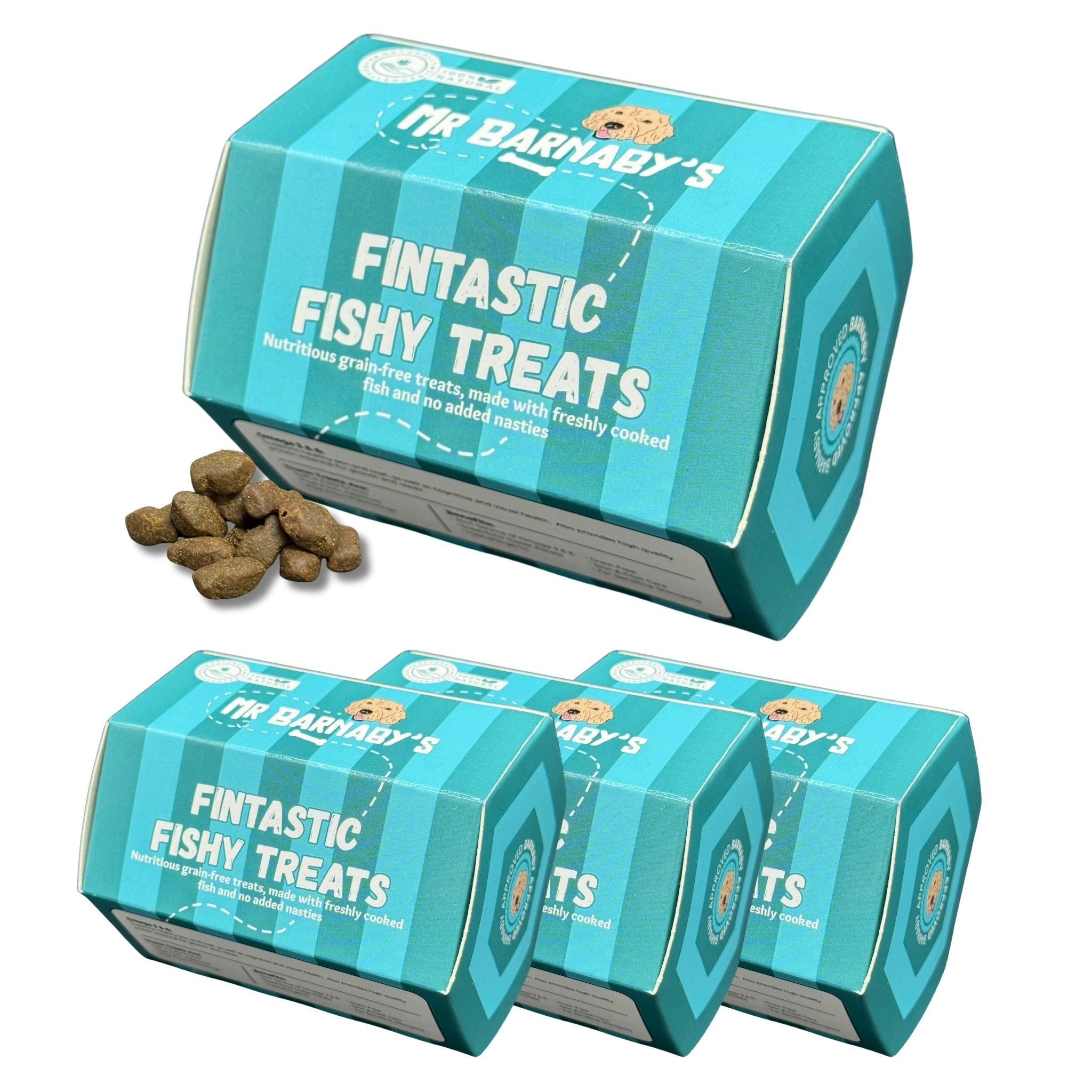 Mr Barnaby’s Salmon/White Mr Barnaby's Fintastic Fishy Dog Treats (Pack Of 4) - Pack Of 4 - 4