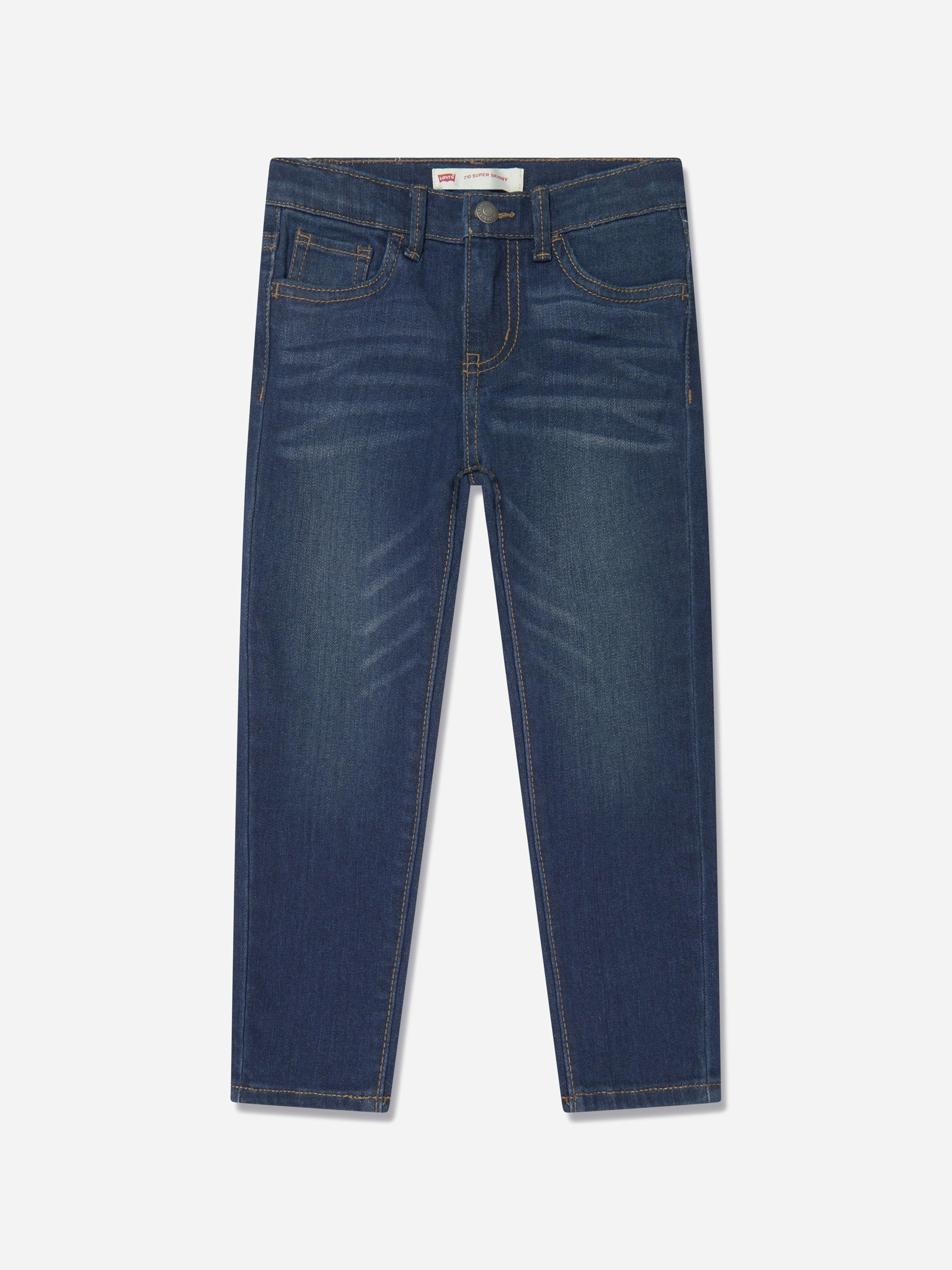 Levi's Kids Wear Girls Blue Levi's 710 Super Skinny Jeans In - 4 Yrs