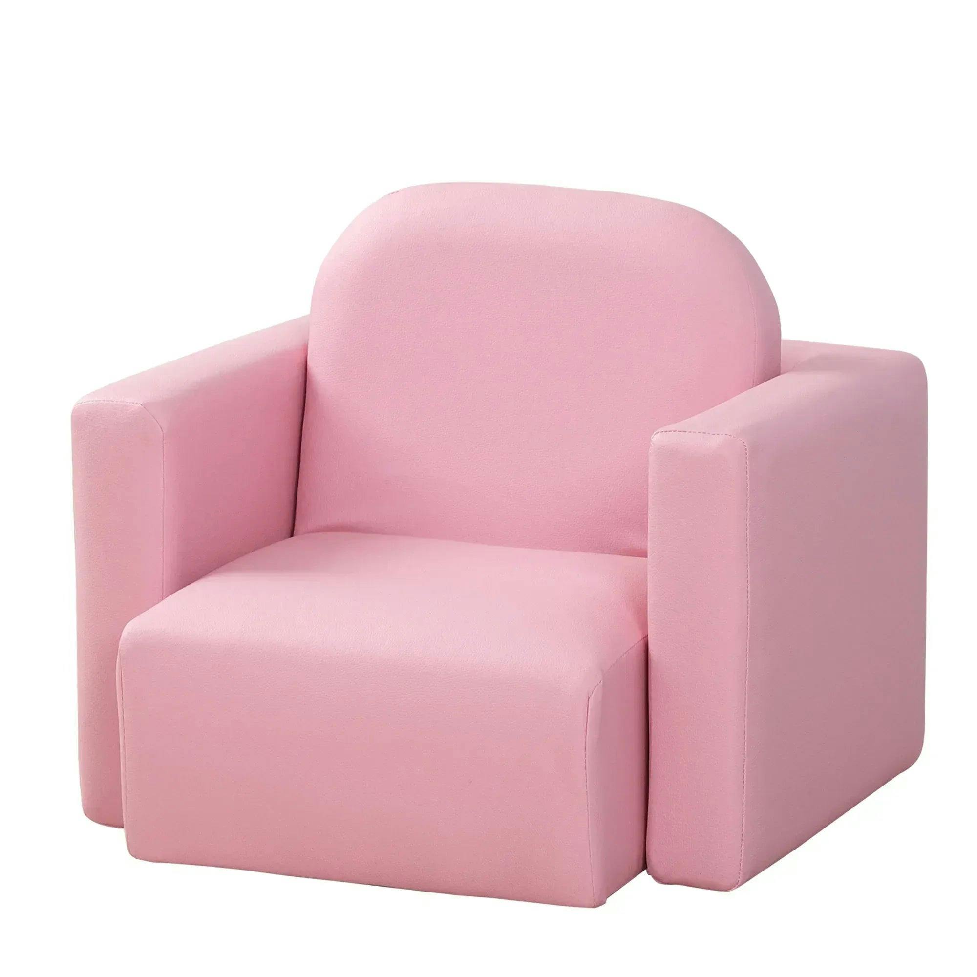 Rackhams Pink 2 In 1 Toddler Sofa Chair, 48 X 44 X 41 Cm, For Game Relax Playroom,