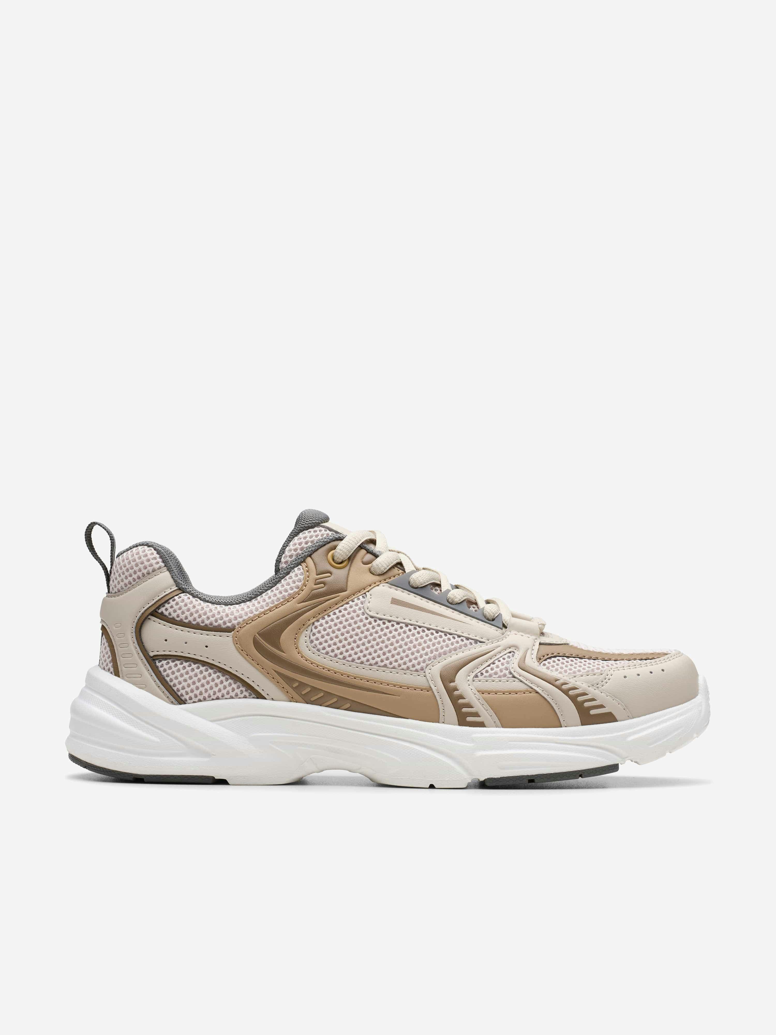 Clarks Boys Beige Kids Crafton Move Trainers In - Eu 38 Uk 5