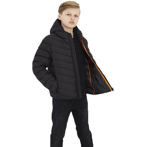 Coolandnew Boys Black Brave Soul Grant Pp Padded Jacket - 7-8 Years