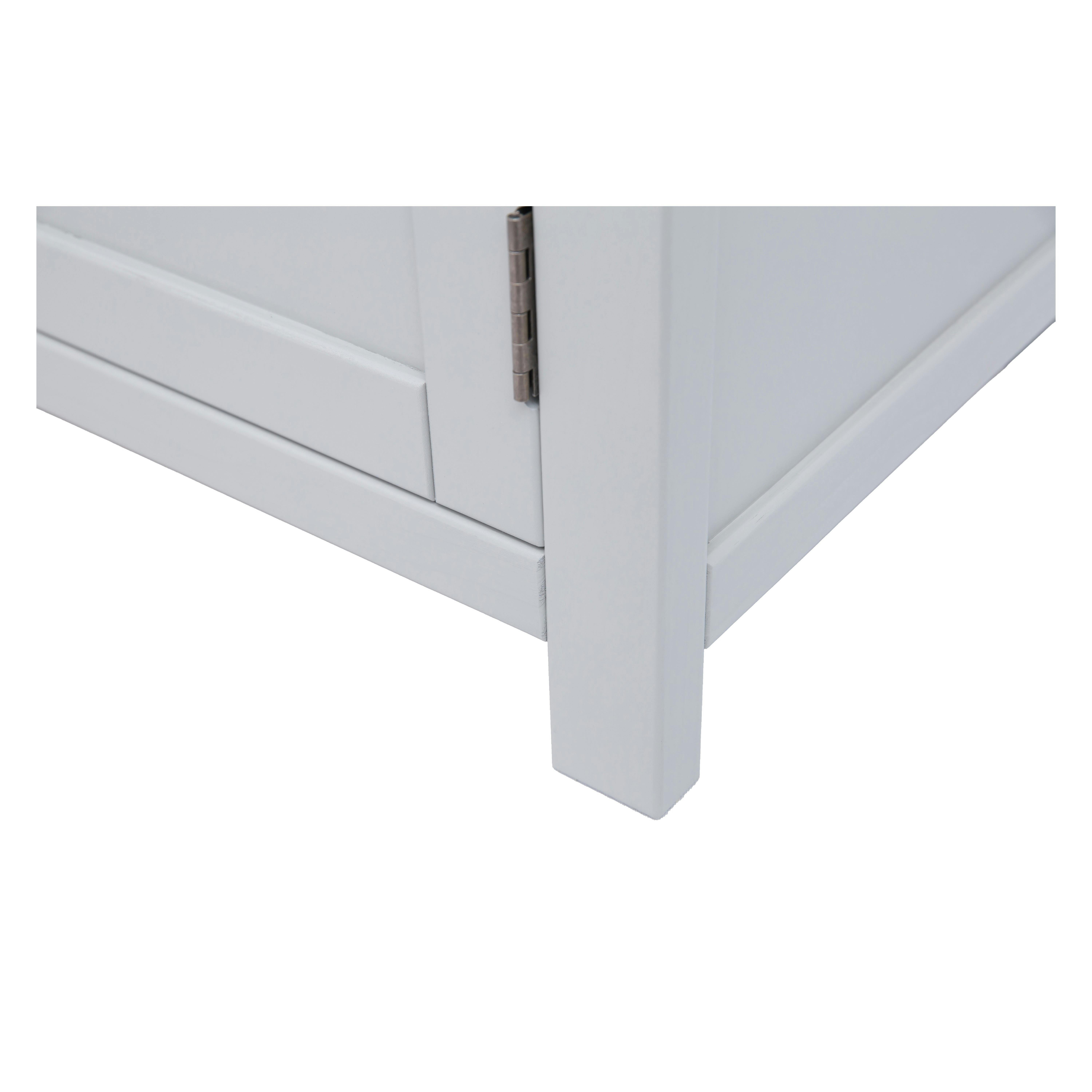 Rackhams Light/Grey Argenta 2 Drawer 2 Door Sideboard Chrome Knob