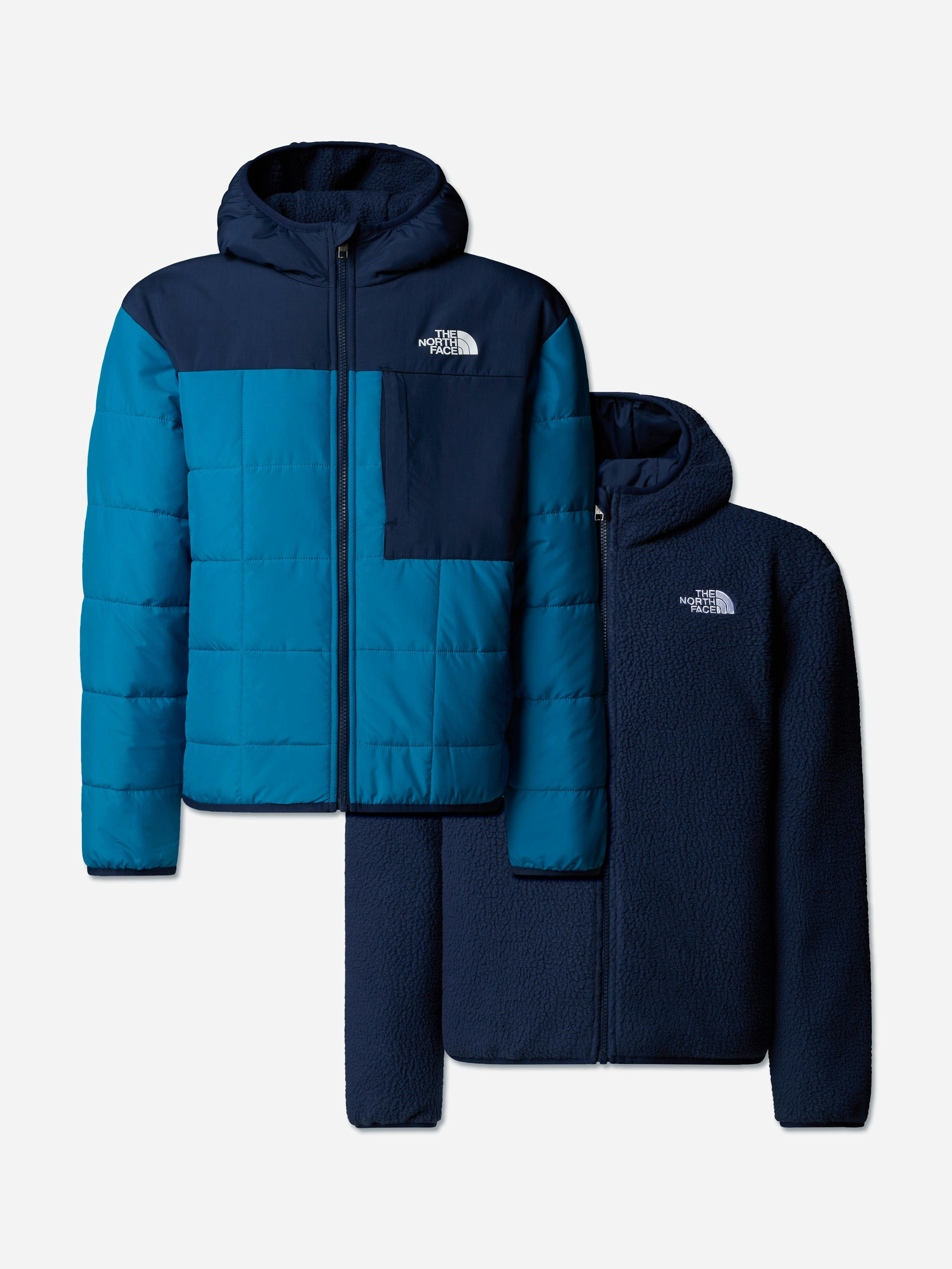 The North Face Boys Blue Reversible Shasta Hooded Jacket In - Xs (6 Yrs)