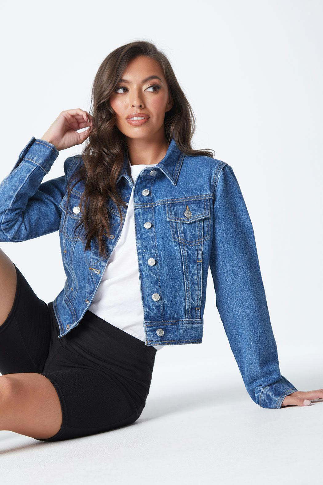 Urban Bliss Blue Li Mid Denim Jacket - 24