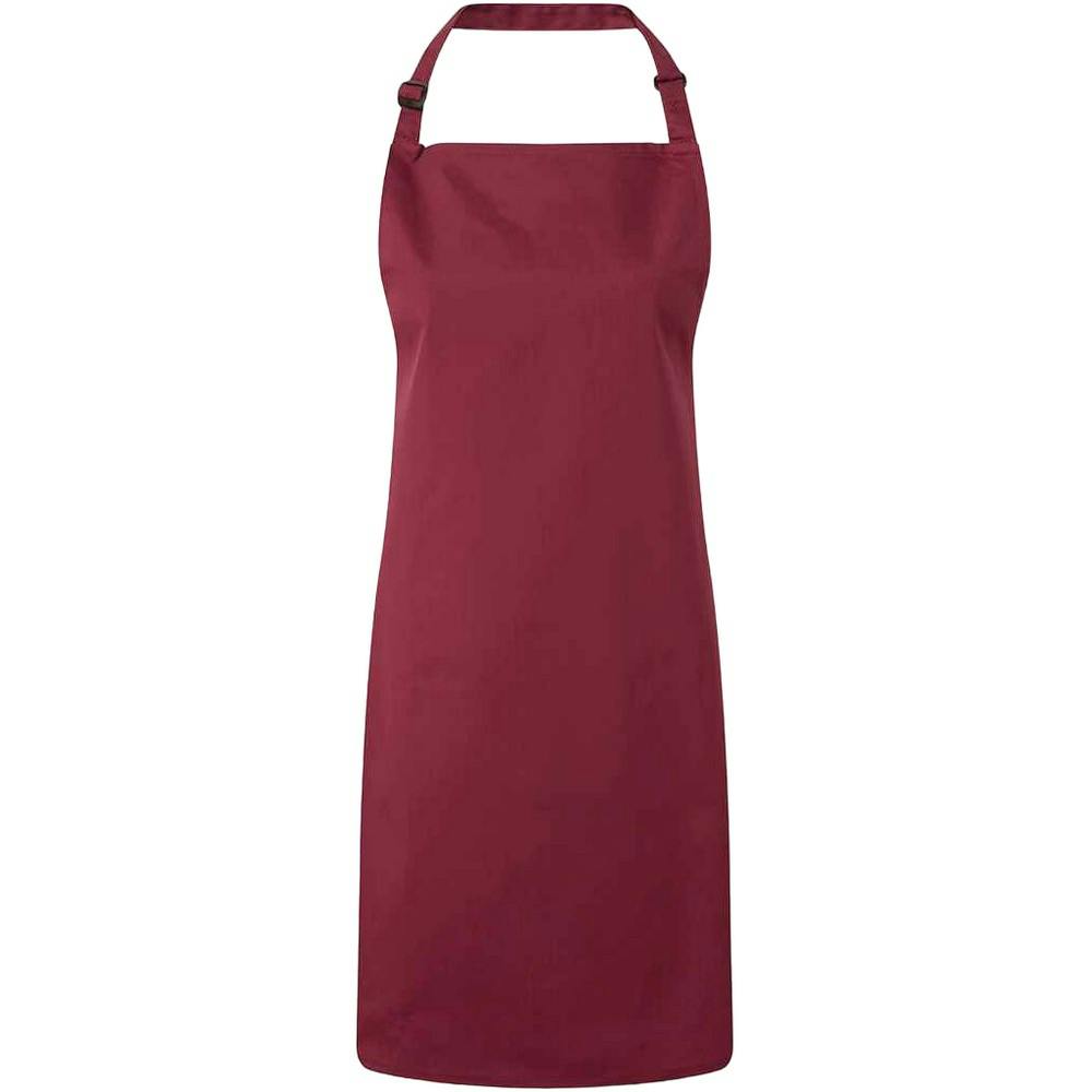 Premier Unisex Burgundy Colours Full Apron In - Image 3