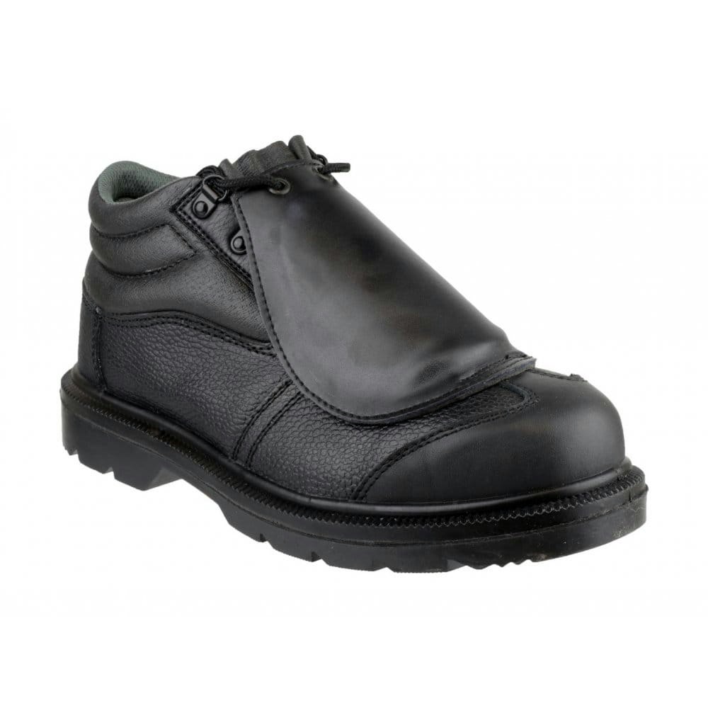 Centek Men's Black Fs333 Metatarsal Leather Safety Boots - Uk 8