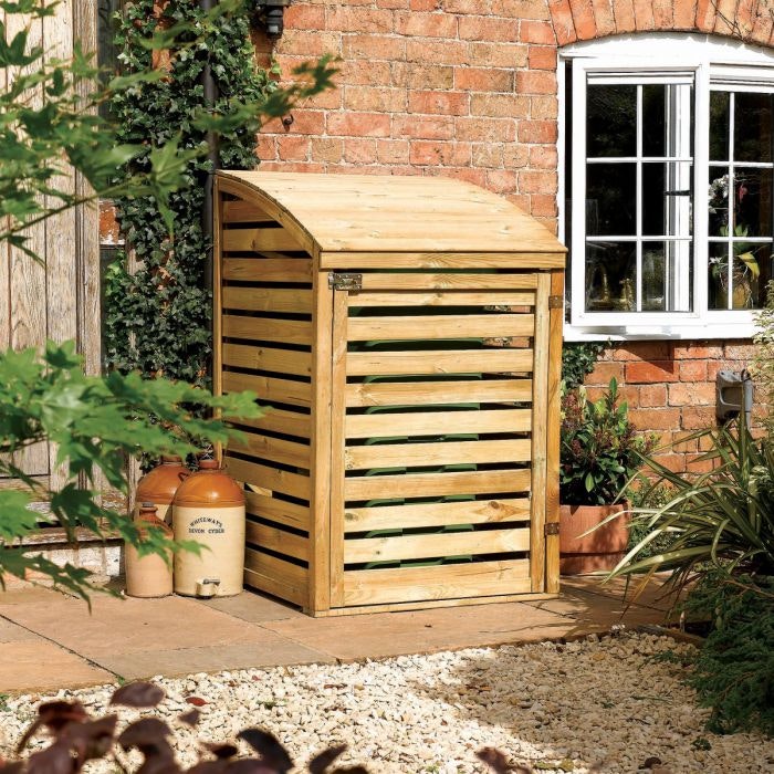 Rackhams Single Wheelie Bin Store - Long Lasting Tanalised Timber