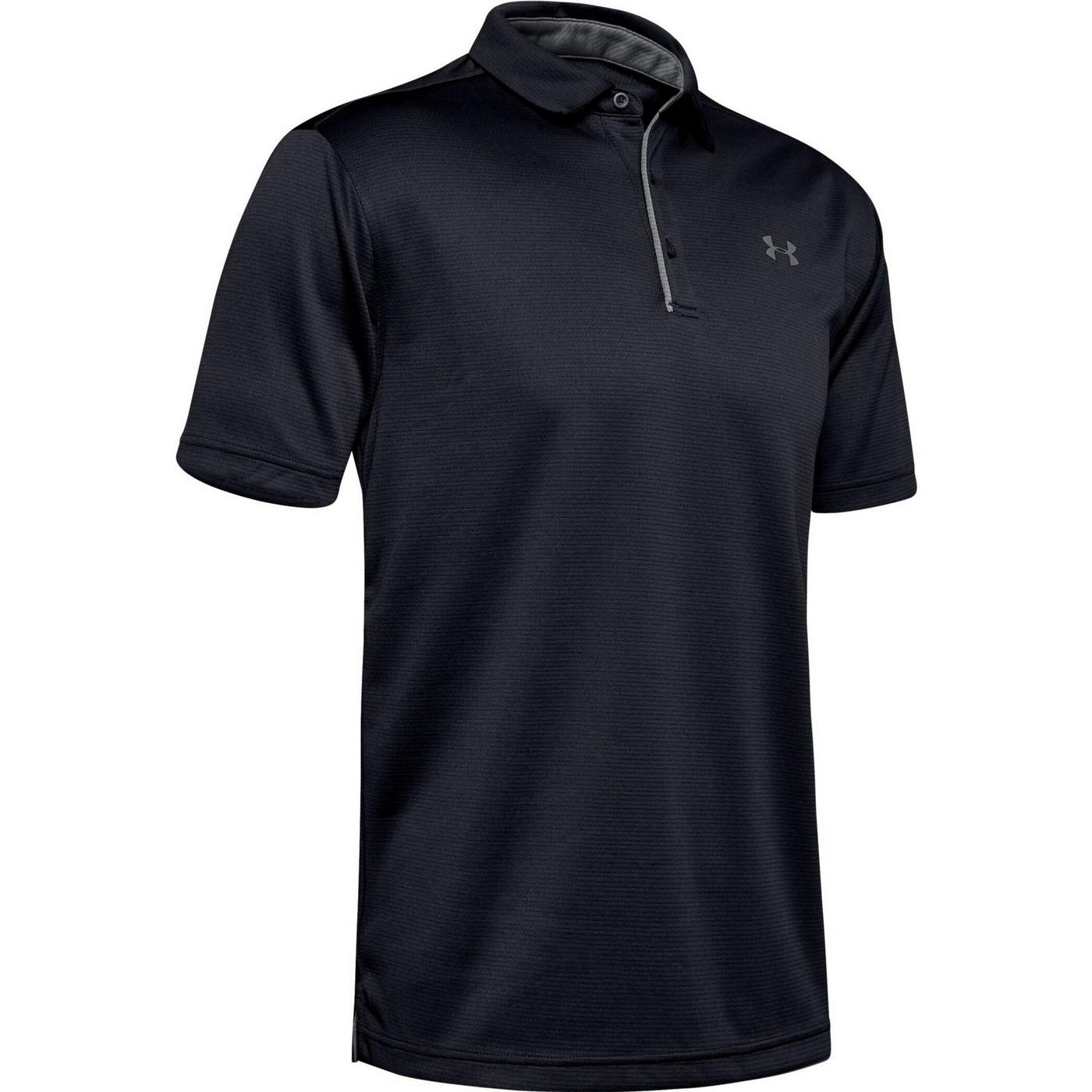 Under Armour Men's Black Tech Polo Shirt - /Graphite - /Graphite - Xxl - 100% Polyester