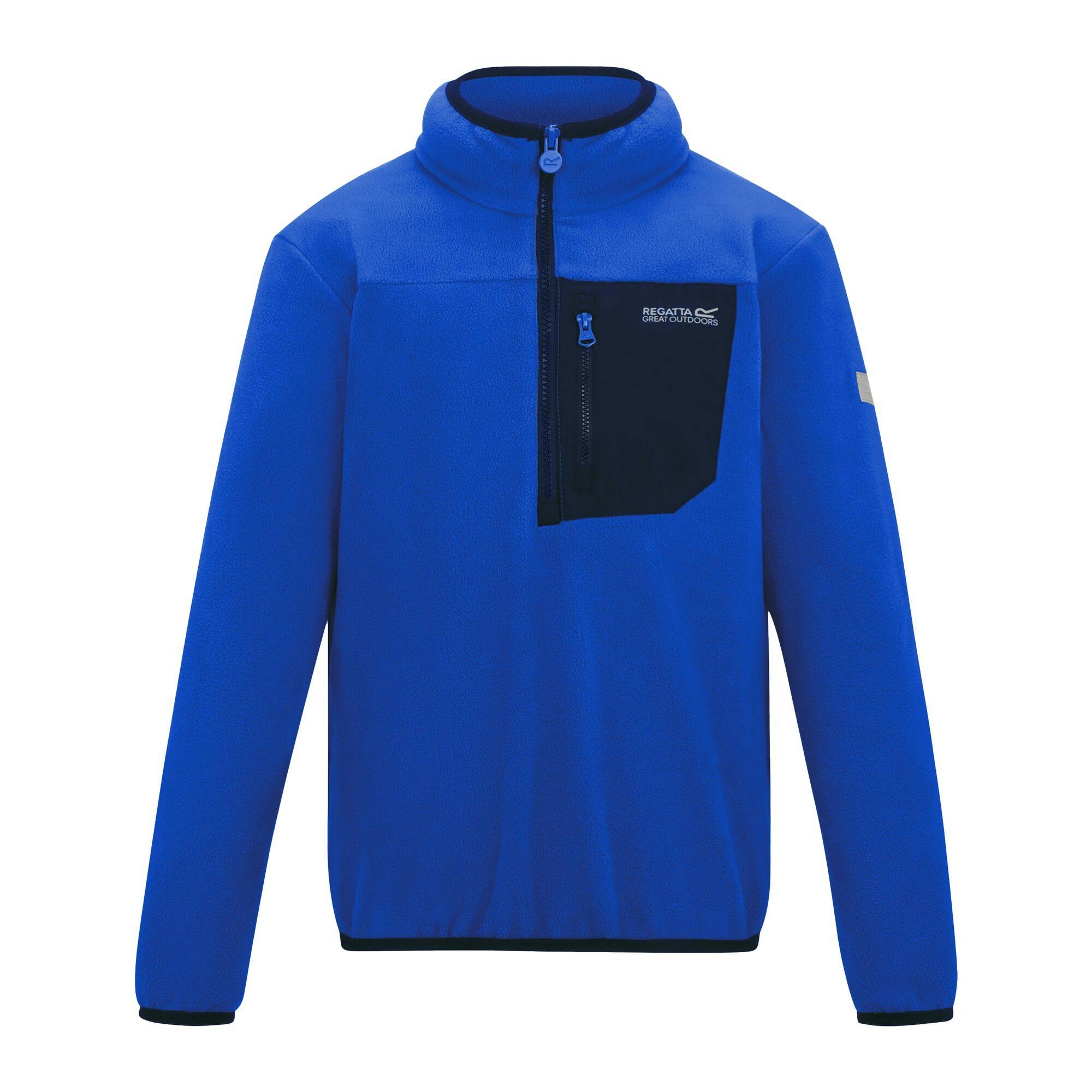 Regatta Blue Kids Frankie Half Zip Fleece Top - Olympian - 13 Years - Olympian - 80% Polyester/20% Recycled Polyester