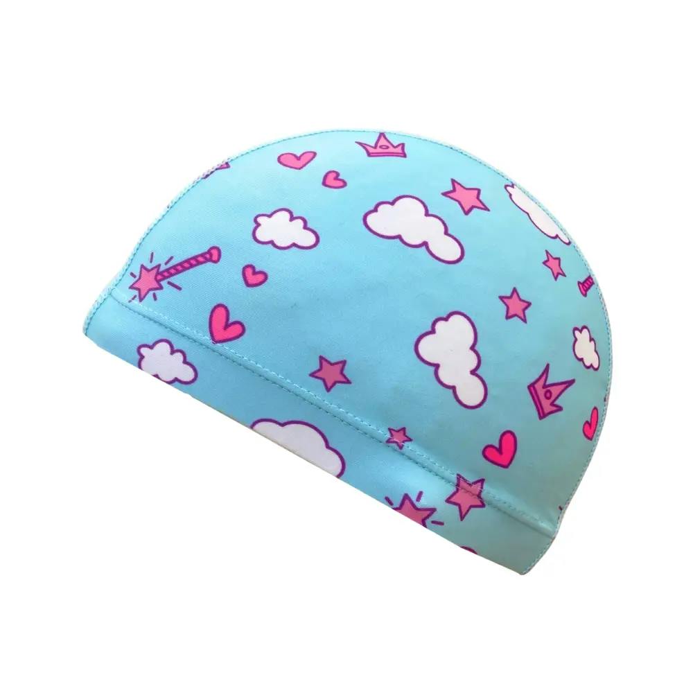Simply Swim Light/Blue Junior Fun Patterns Lycra Swim Cap - Magic Wand