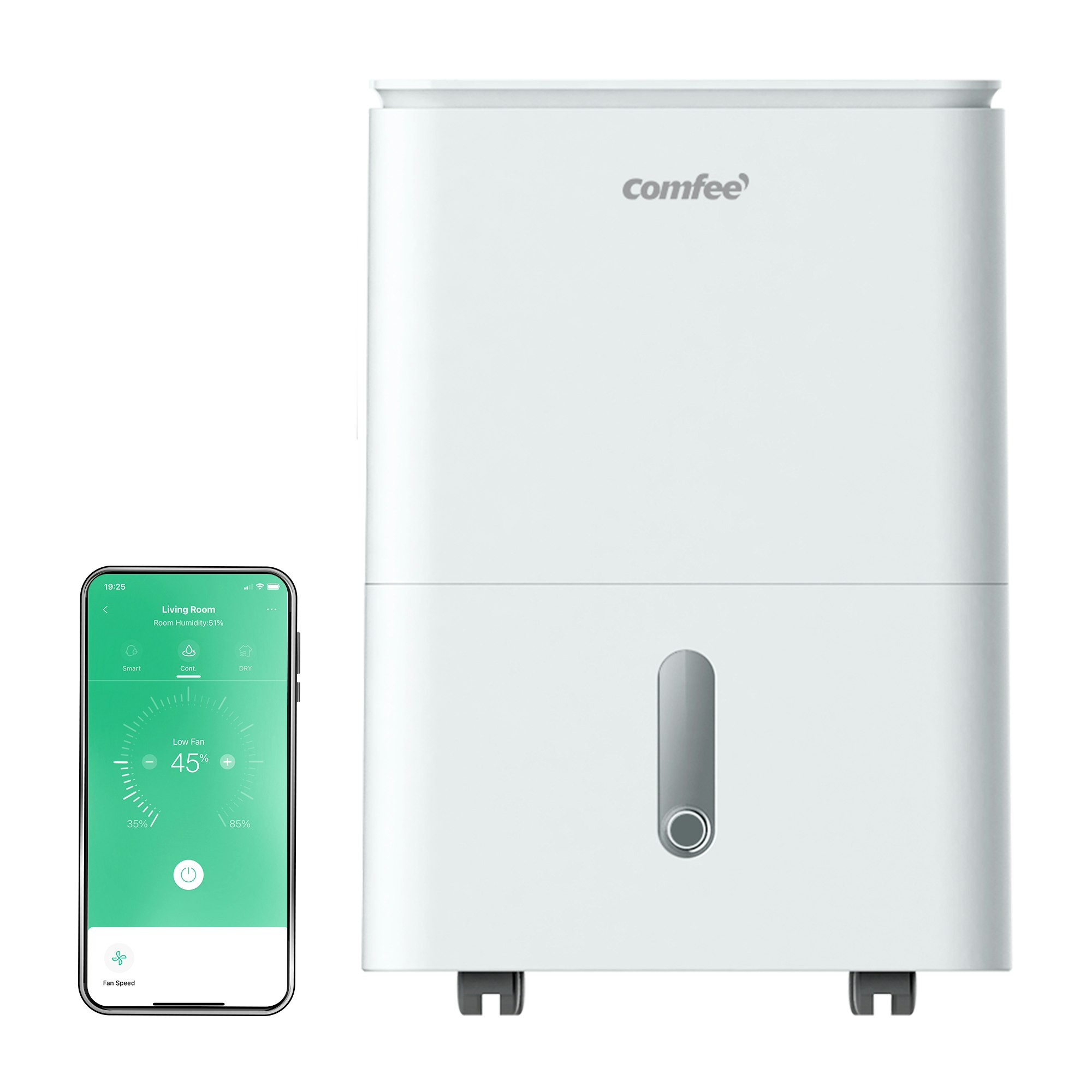Living And Home White 20L/Day Dehumidifier 3L Tank Quiet Operation With Drain Hose