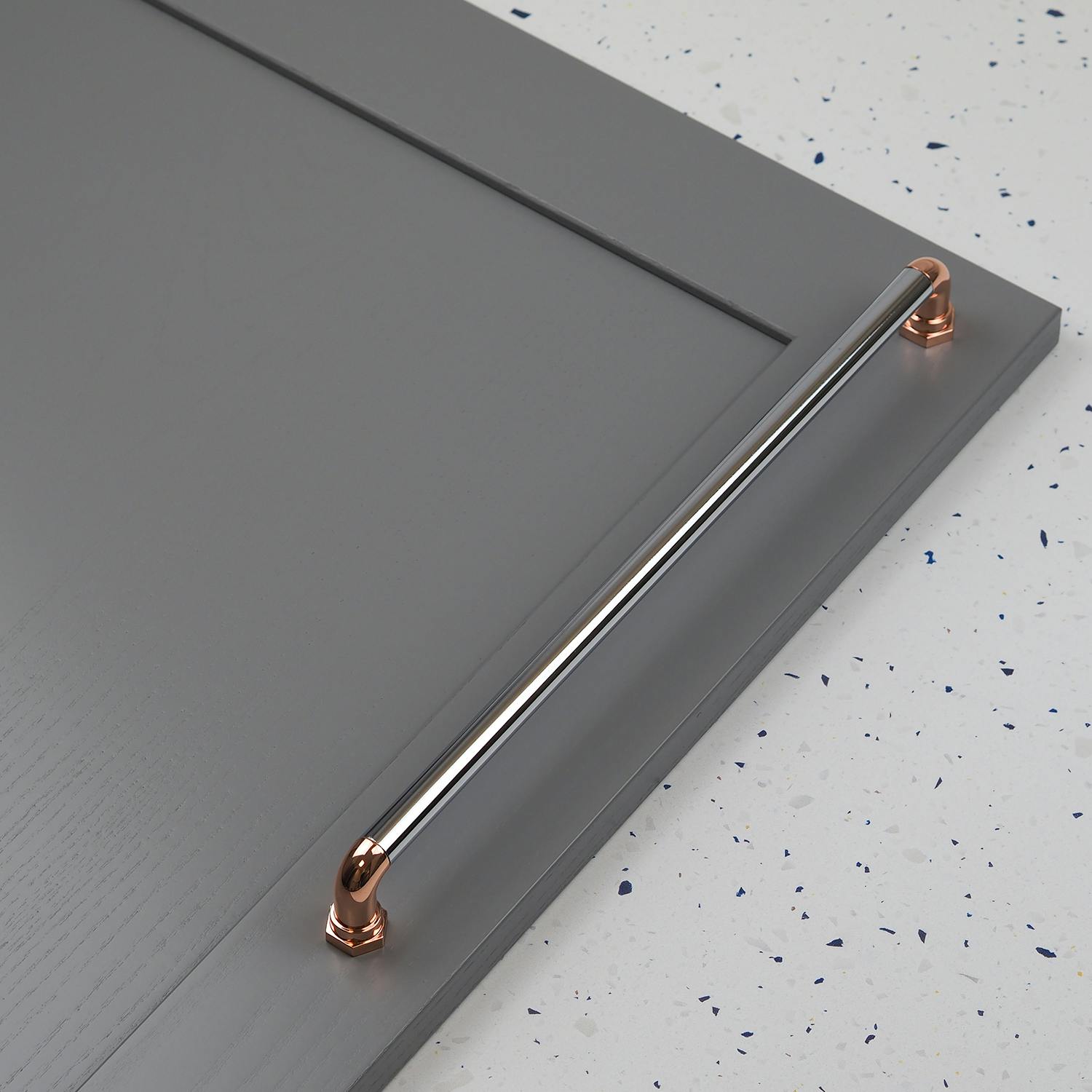 Handle & Home Silver Copper & Chrome Industrial Handles - 320Mm Handle