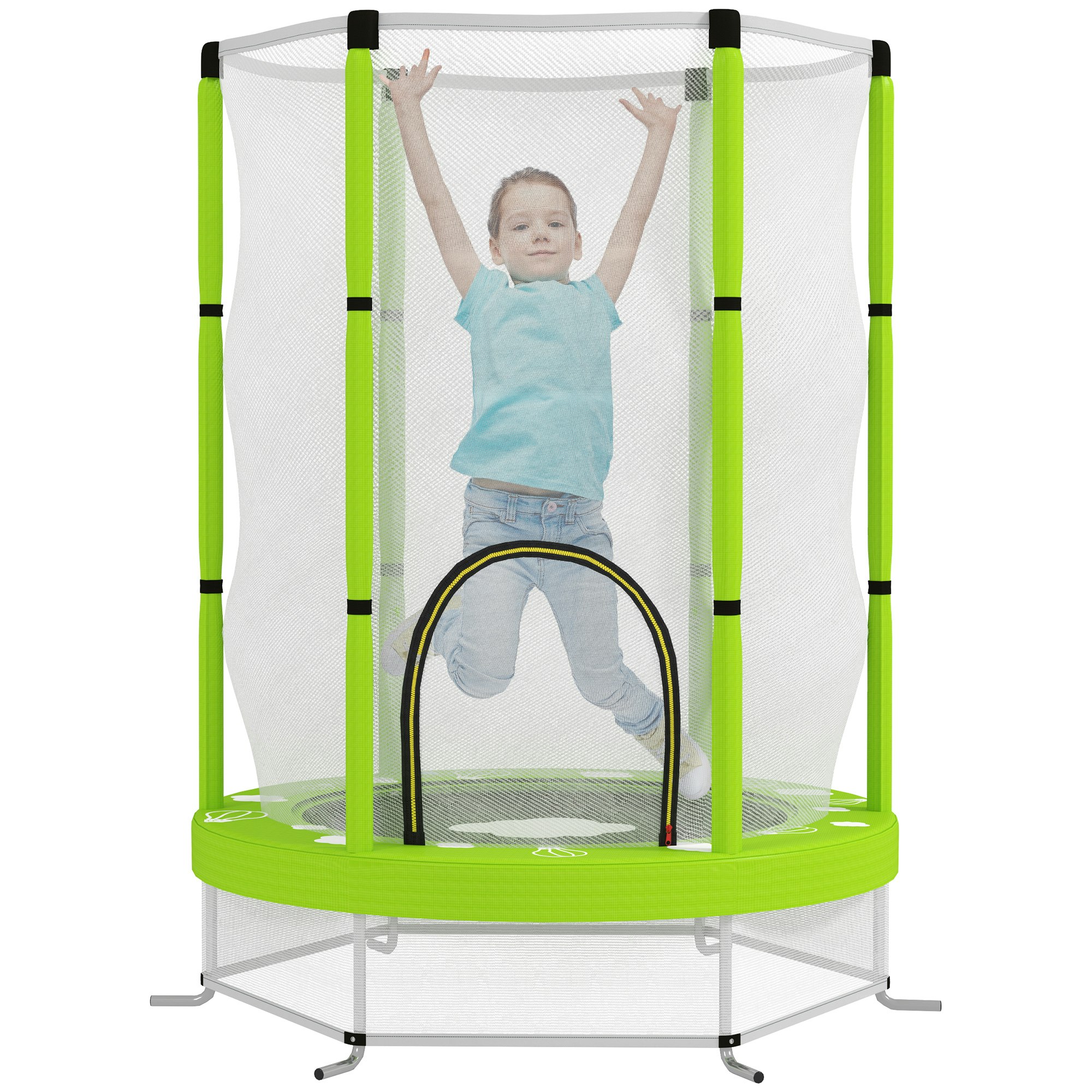 Aiyaplay Kids Trampoline With Safety Enclosure Net 4.6Ft