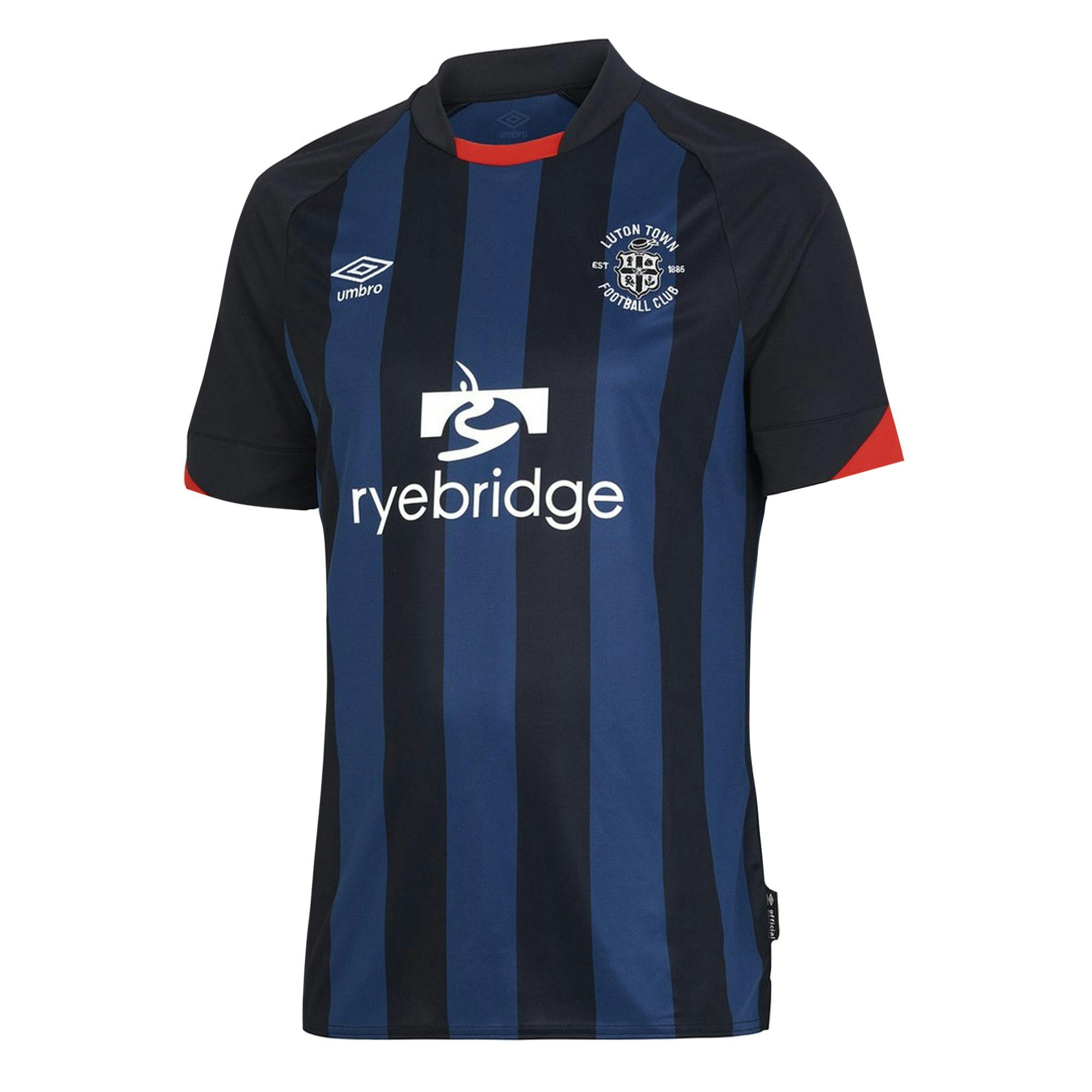 Umbro Black Luton Town Fc Kids 22/23 Third Jersey - Navy/ - 7-8 Years - Navy