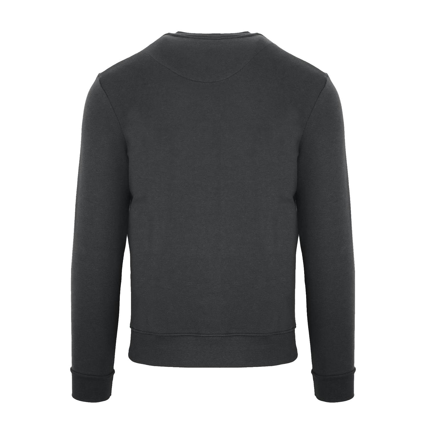 Aquascutum Men's Crew Neck Long-Sleeved Sweatshirt - Antracite - S - Antracite - 100% Mixed
