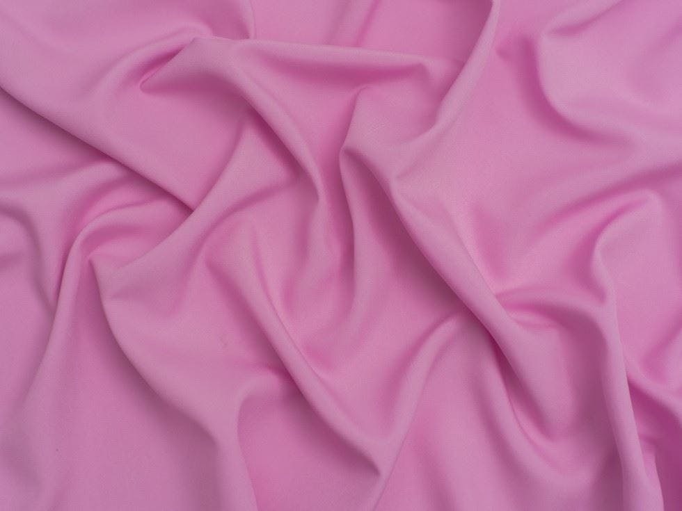 Minerva White Core Range Soft Touch Crepe Fabric - Plain Design Dressmaking Fabric, 110 Cm / 44" Wide - Per Metre - Flamingo