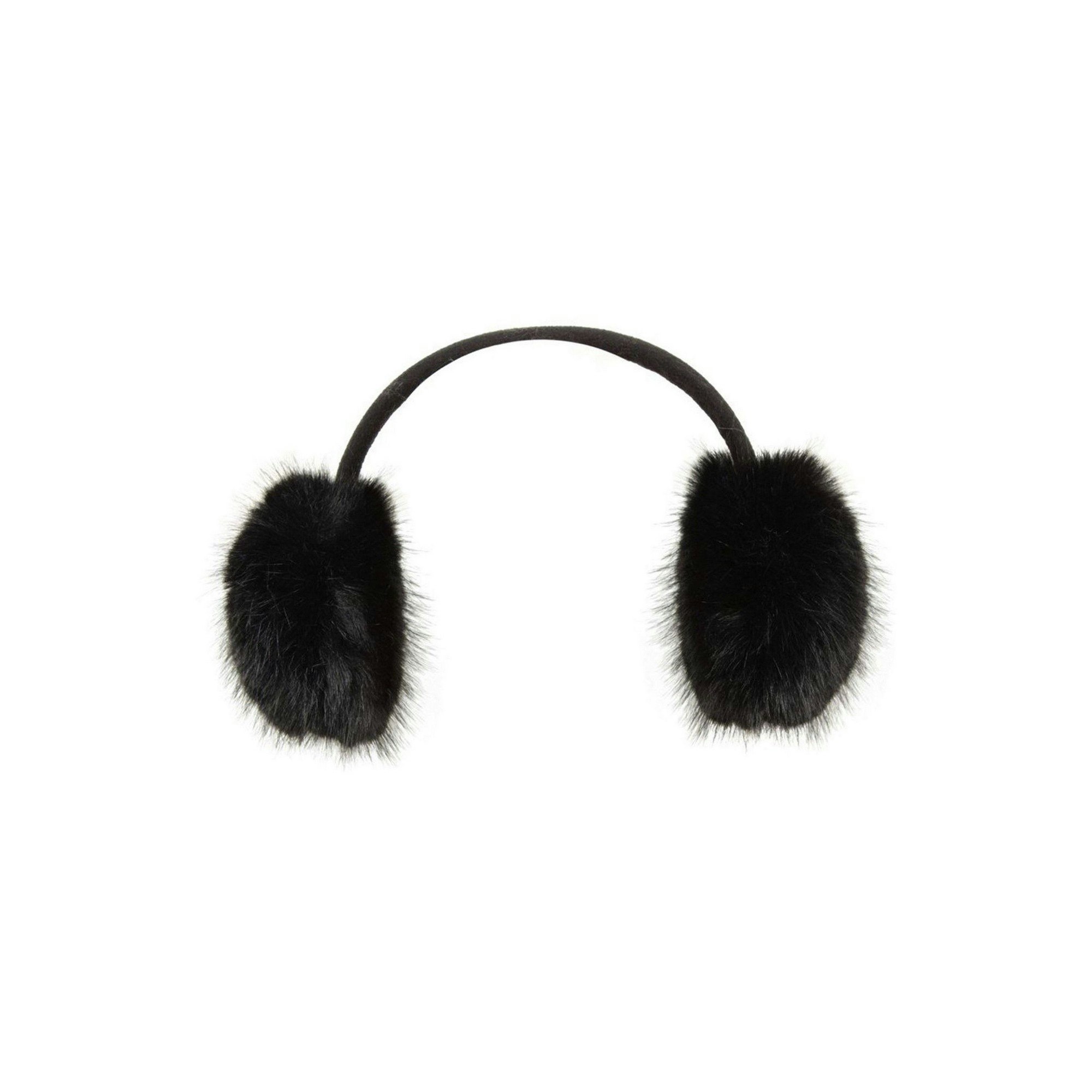 Mountain Warehouse Black Faux Fur Earmuffs - One Size