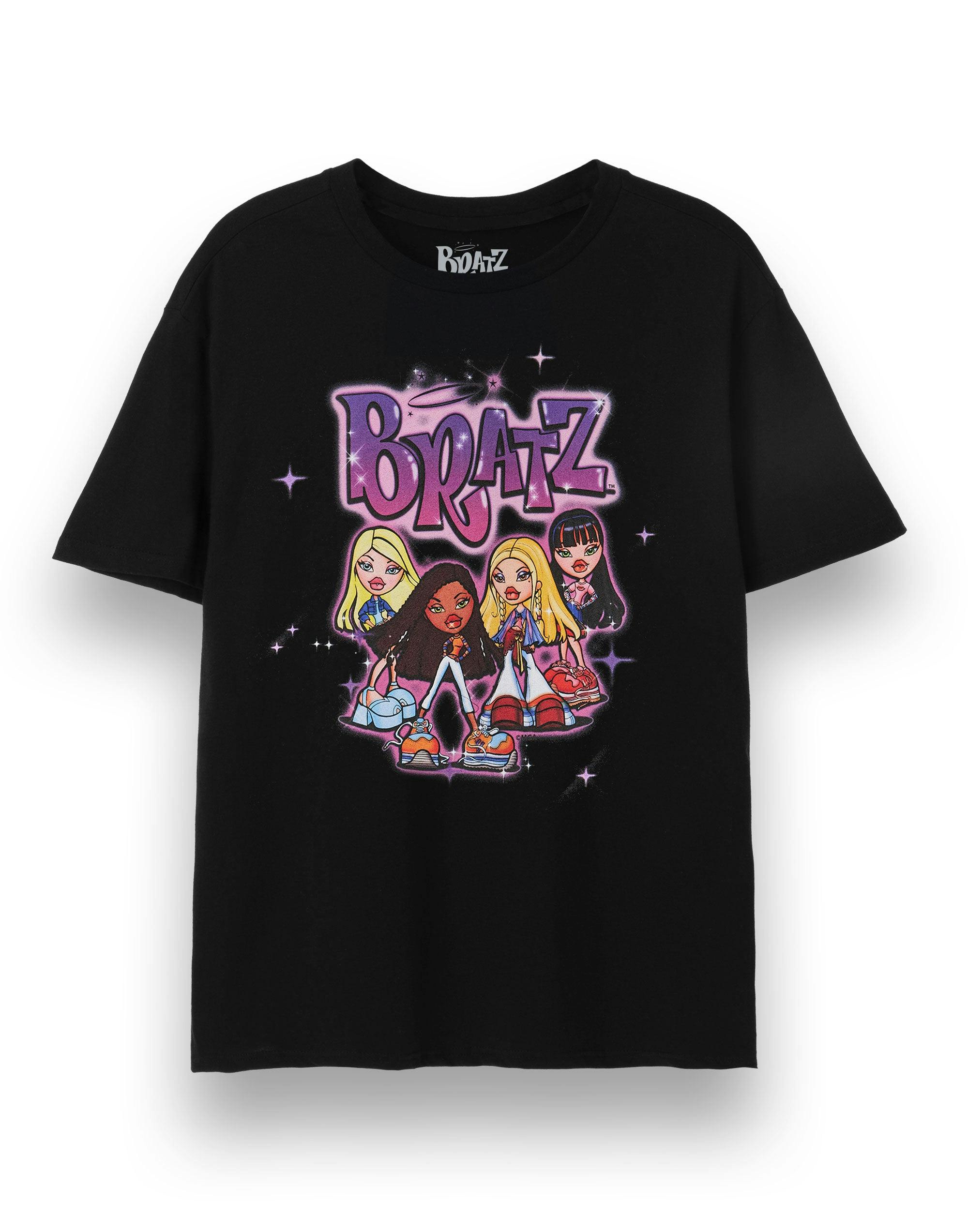 Vanilla Underground Women's Black Bratz Group Short Sleeved T-Shirt - XXX-Large