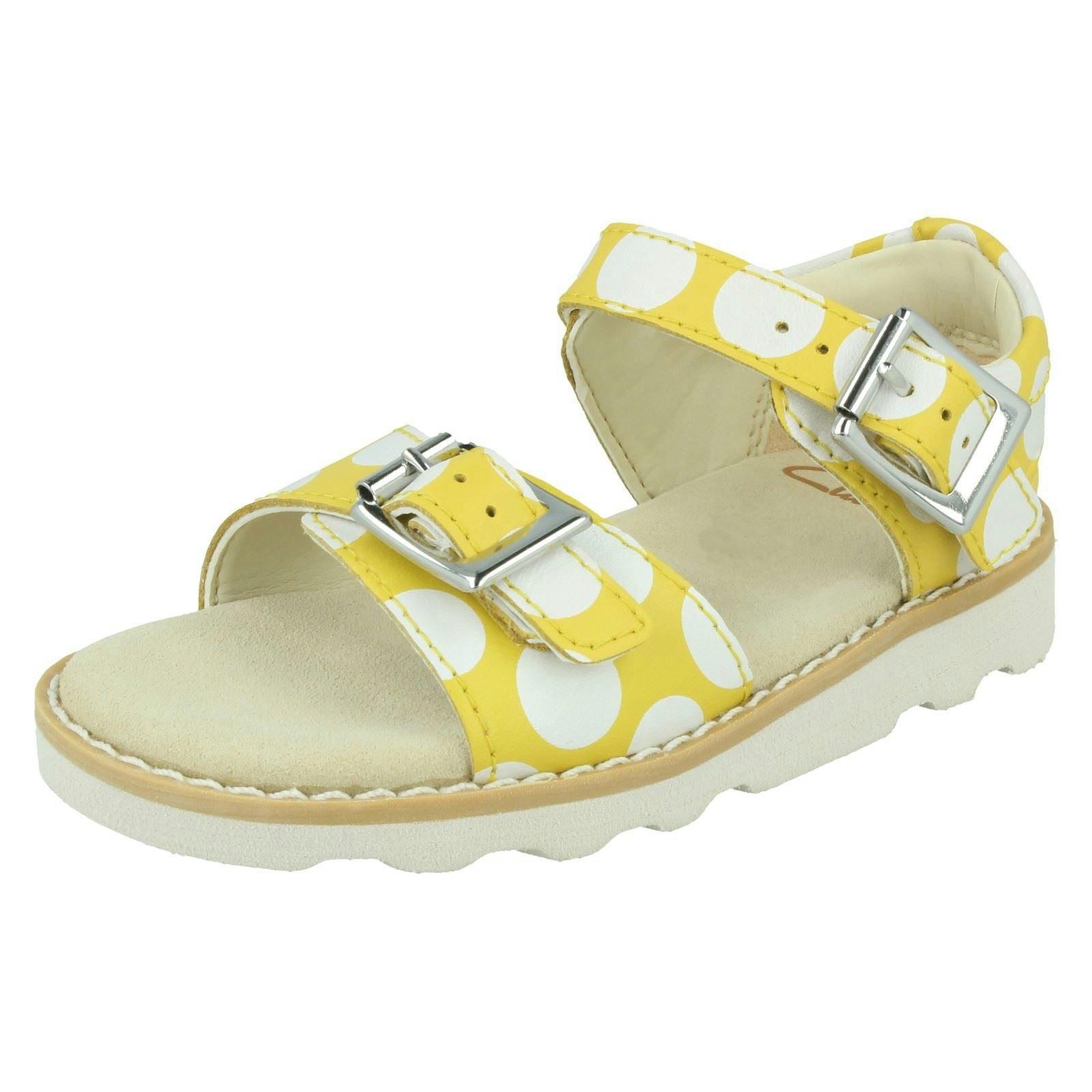 Clarks Girls Yellow Casual Summer Sandals Crown Bloom T - Interest - Uk 6.5 Infant - F
