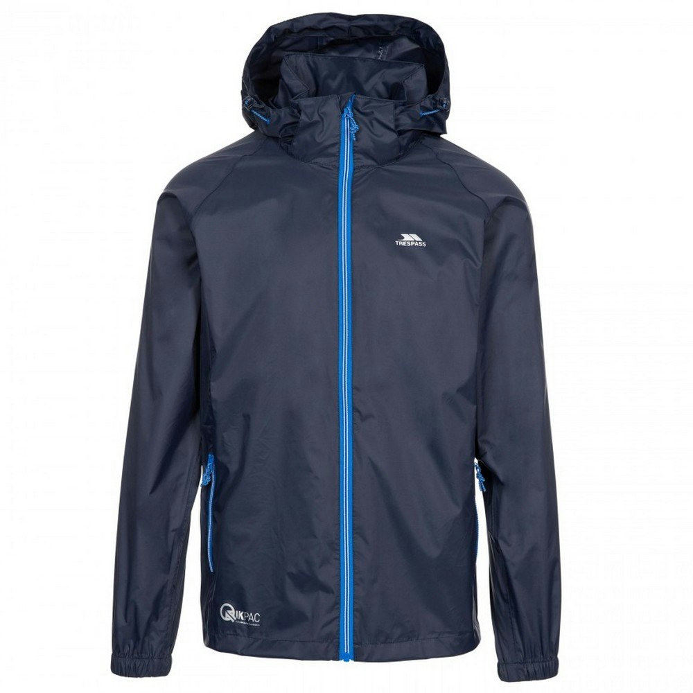 Trespass Unisex Blue Qikpac X Packaway Jacket - Nasvy/ - Nasvy/ - Extra Small