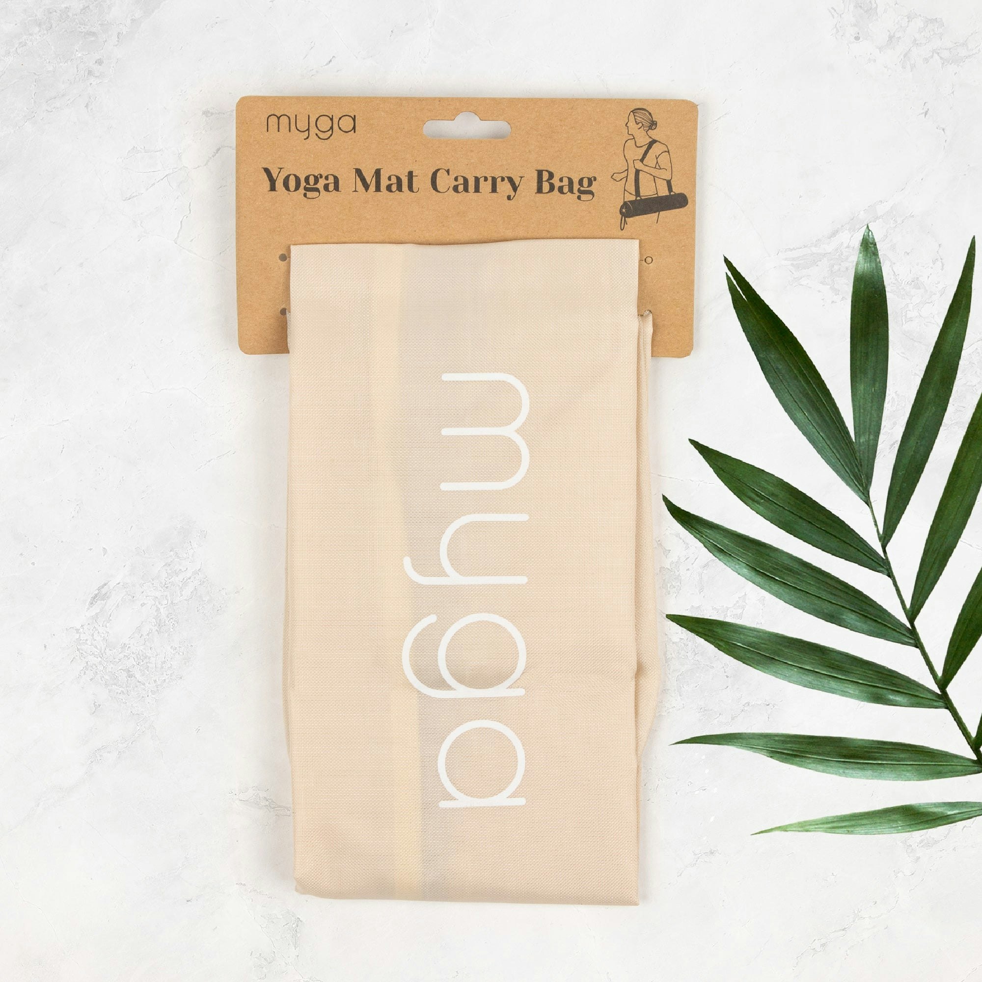 Myga Beige Lightweight And Water-Resistant Yoga Mat Bag – Available In 7 Colours