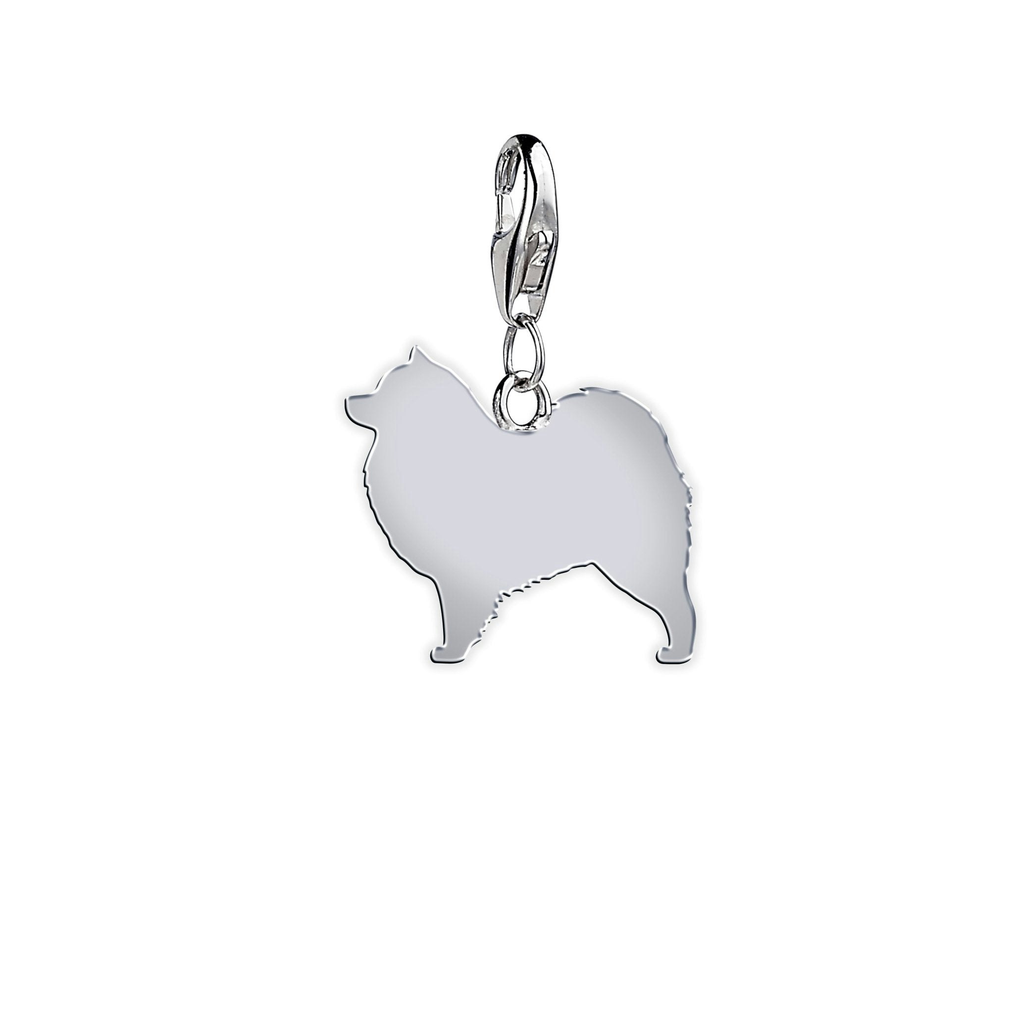 Mylee London Silver Samoyed Silhouette Charm - Yes - Clip On Charm