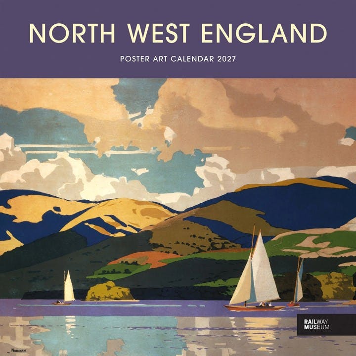 Carousel Worldwide North West England Poster Art 2027 Wall Calendar, 12-Month Calendar, Vintage Regional Posters - Image 6