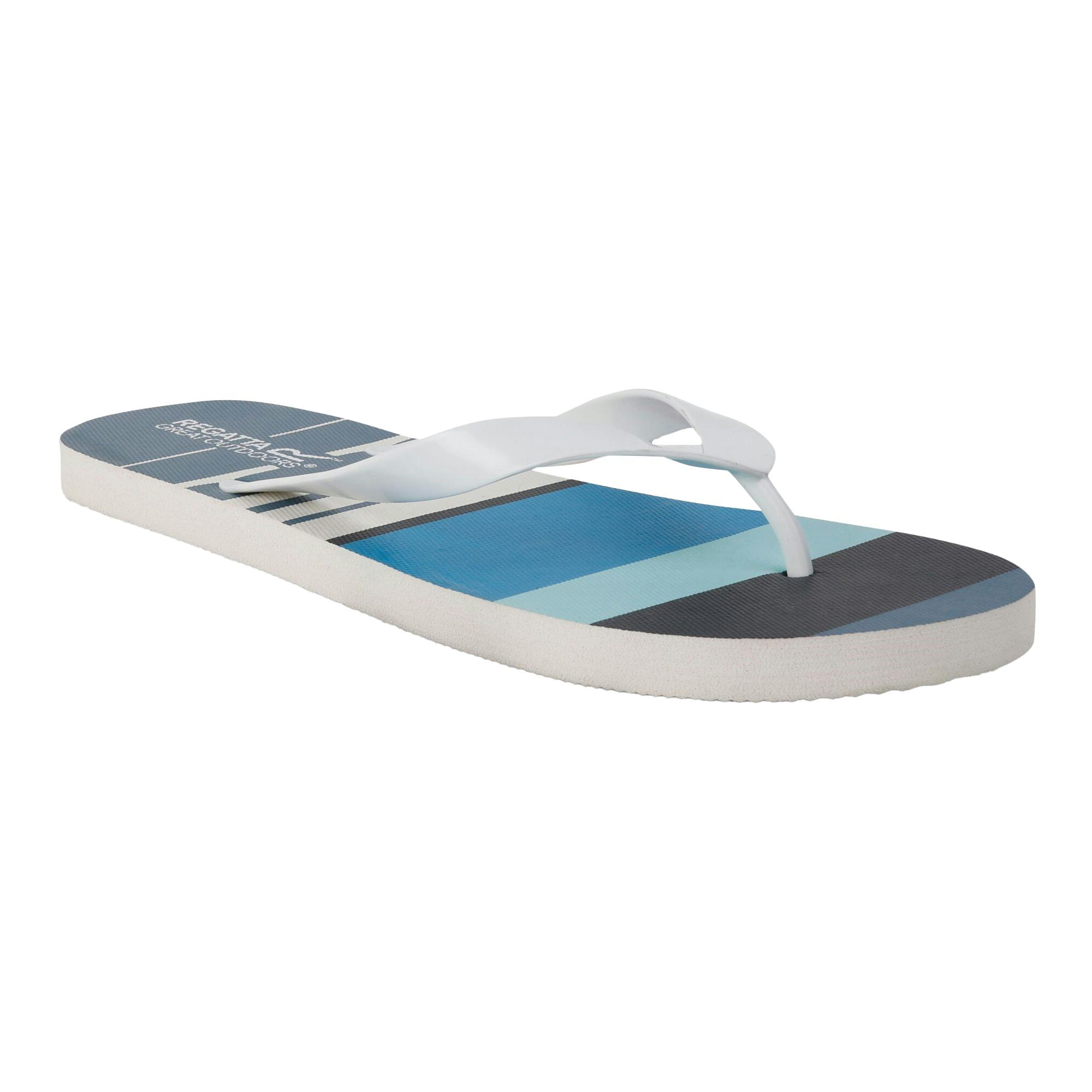Regatta Men's Blue Bali Striped Flip Flops - 11 Uk