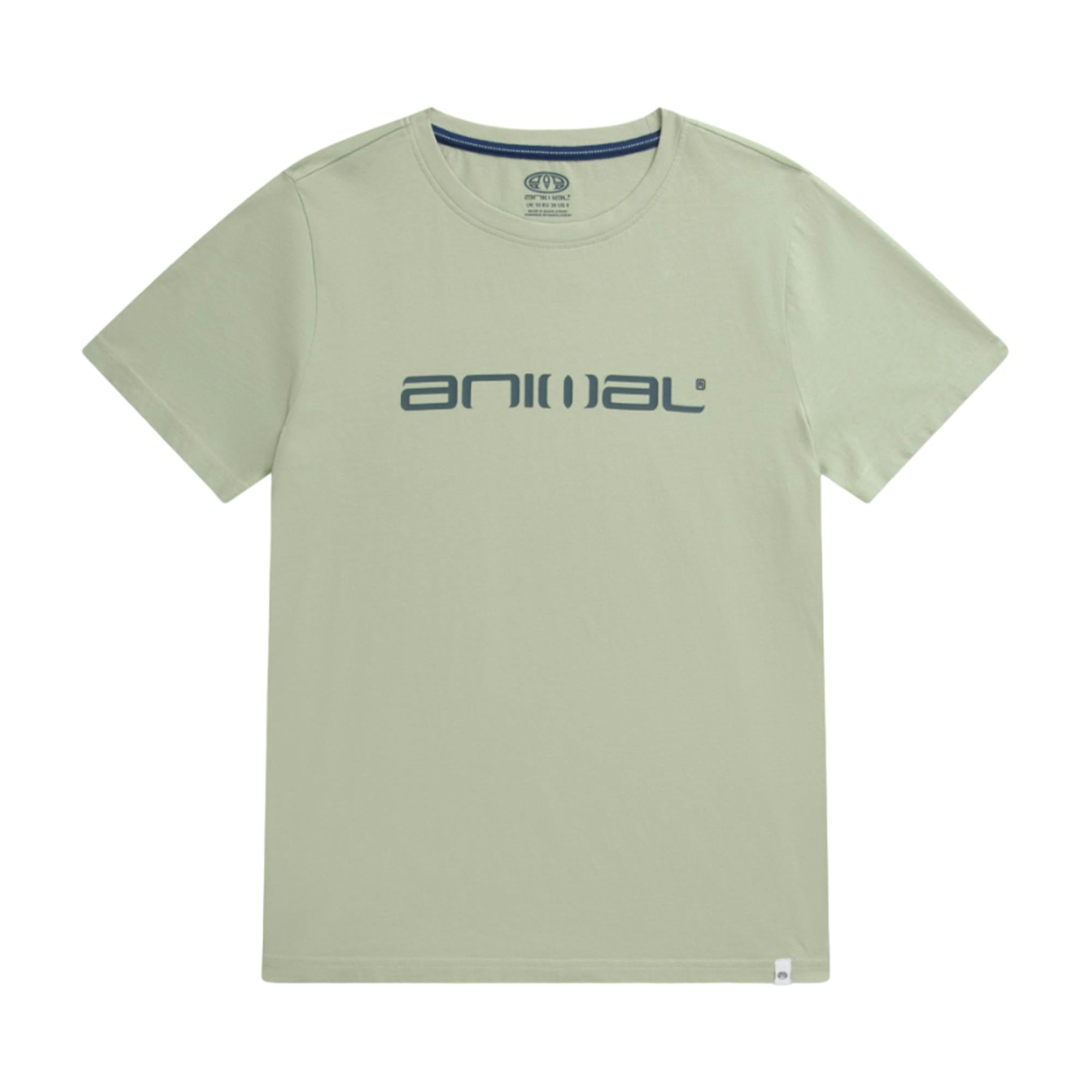 Animal Women's Green / Leena Organic Cotton Boxy T-Shirt - Pale - 6 Uk - Pale - 100% Organic Cotton