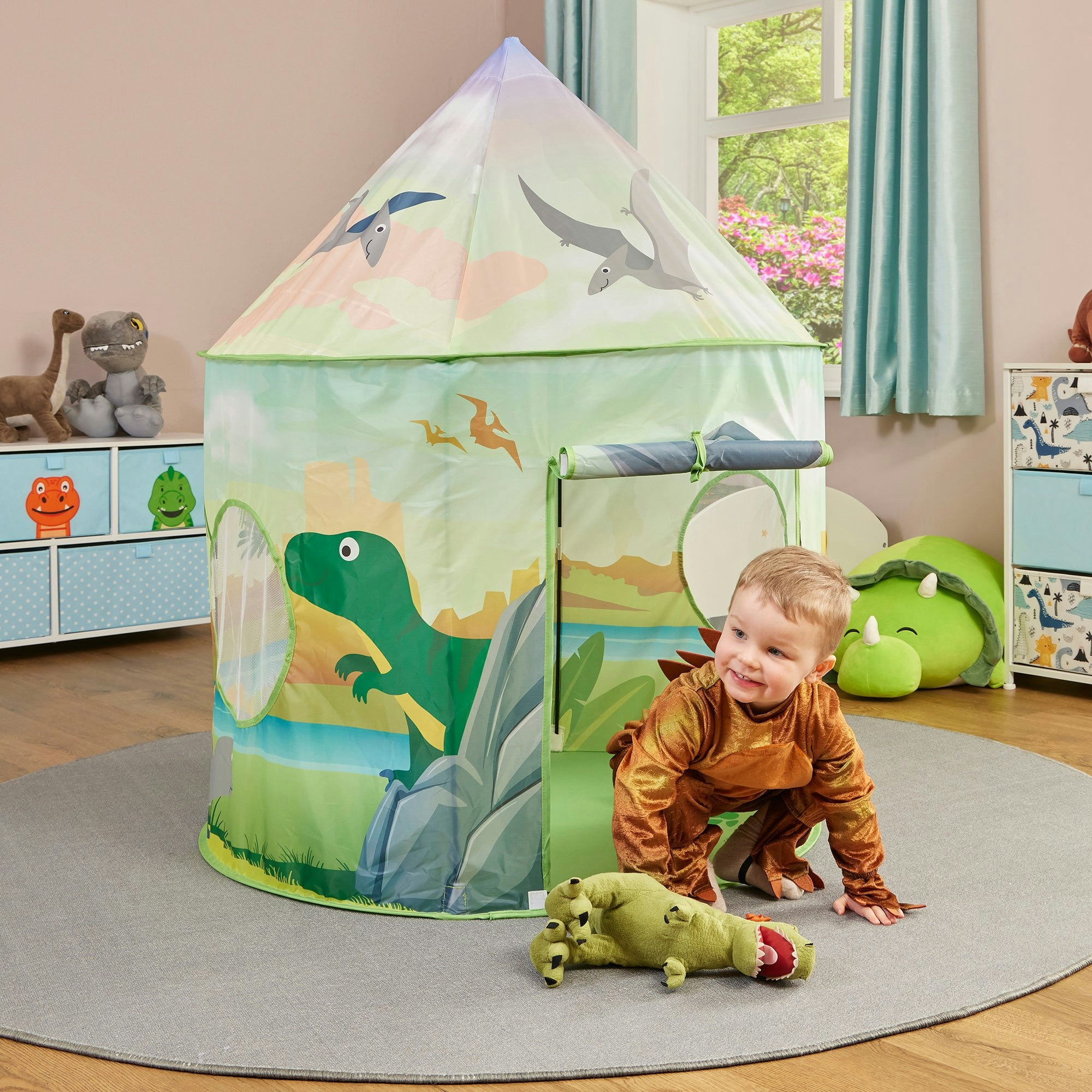 Liberty House Toys Green Kids Dinosaur Play Tent