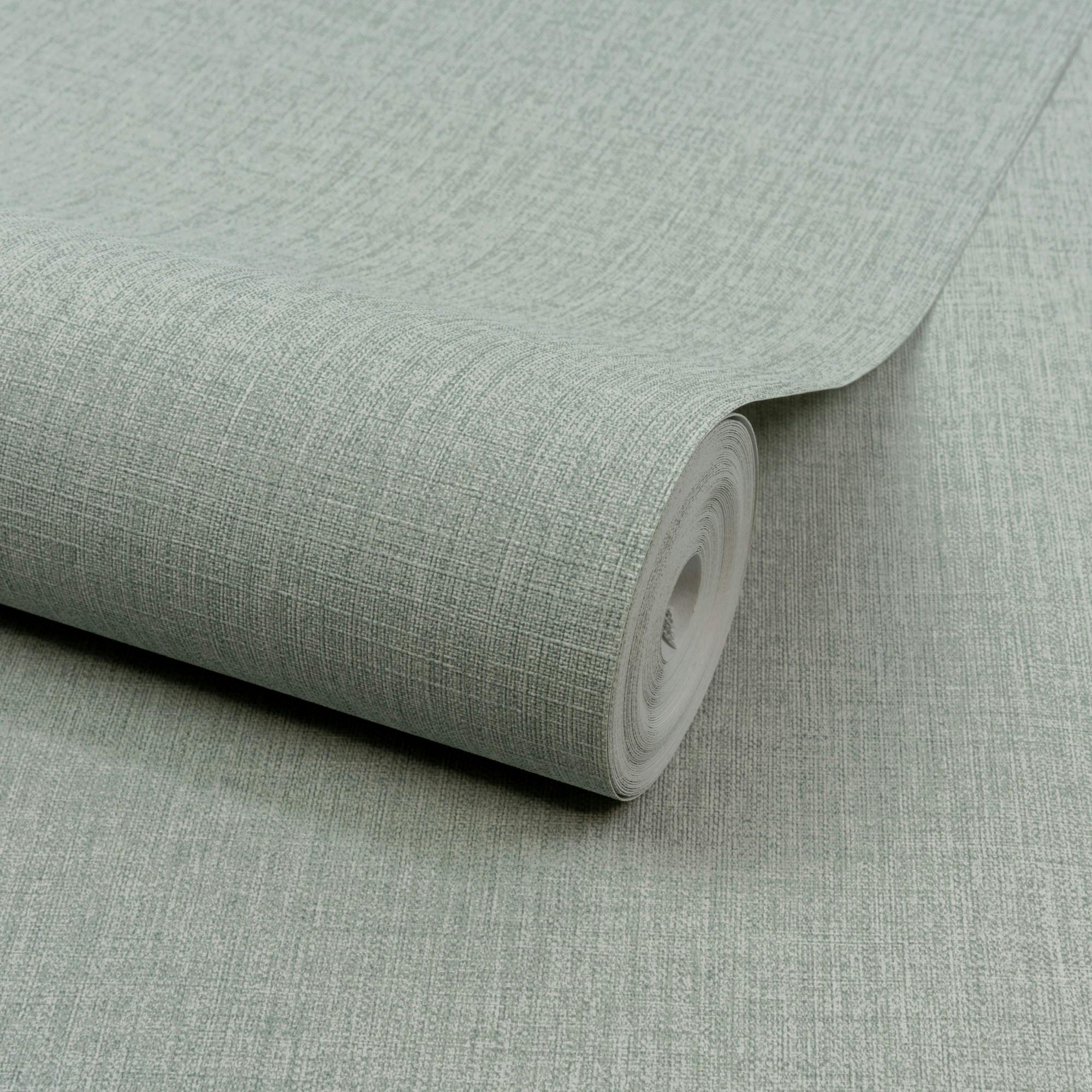 Grandeco Boutique Trente Linen Effect Embossed Wallpaper - Sea Green - PW1206 - Image 3