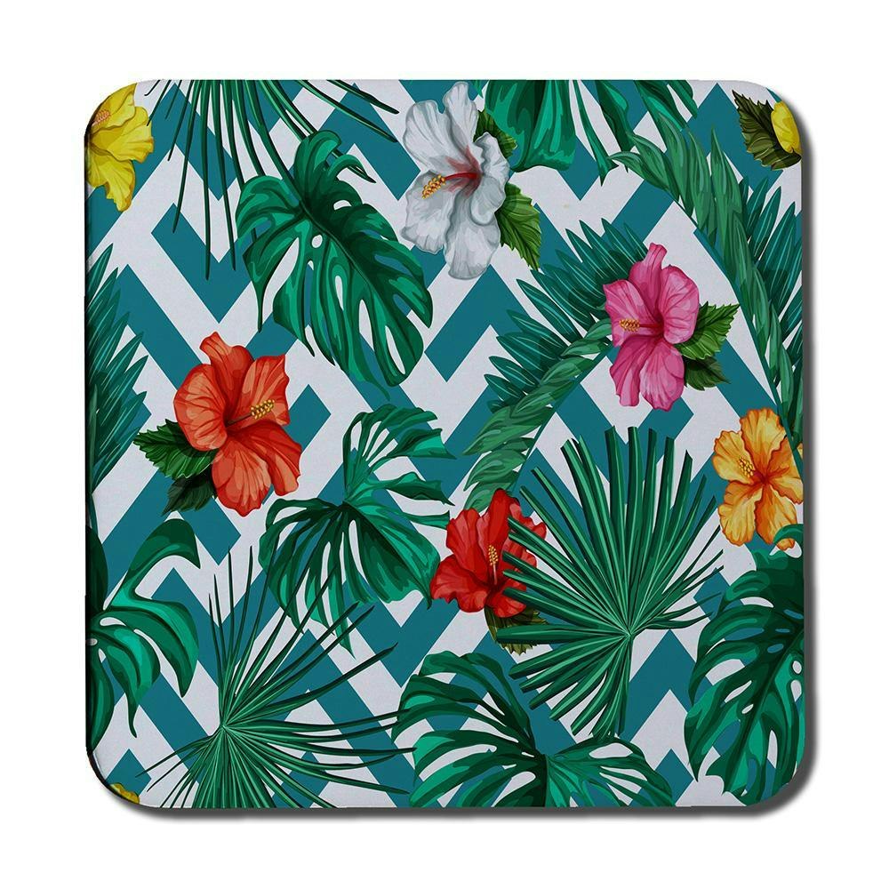 Benjamin Tate Design Tropical Leaves & Geometrics (Coaster)