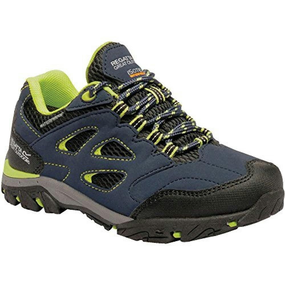 Regatta Boys Holcombe Low Junior Hiking Boots - Navy Blaze/Lime Punch - Navy Blaze/Lime Punch - 10 Uk Child - 90% Polyurethane/10% Polyester