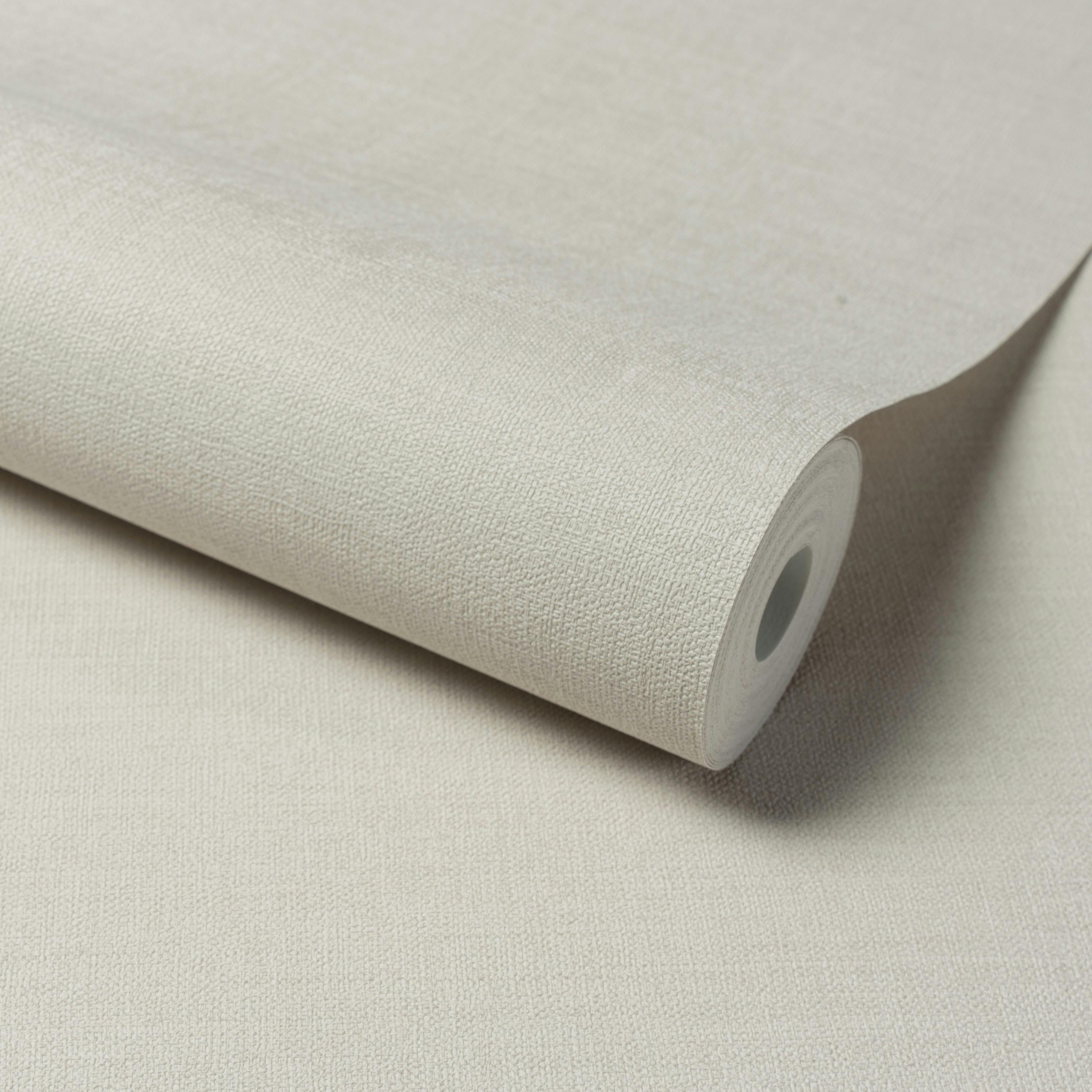 Rackhams Linen Effect Fabric Plain Textured Wallpaper, Taupe