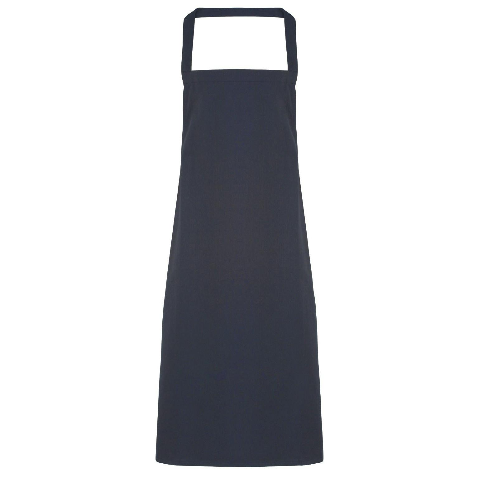 Premier Unisex Navy Slim Apron (No Pocket) Workwear In - Image 2