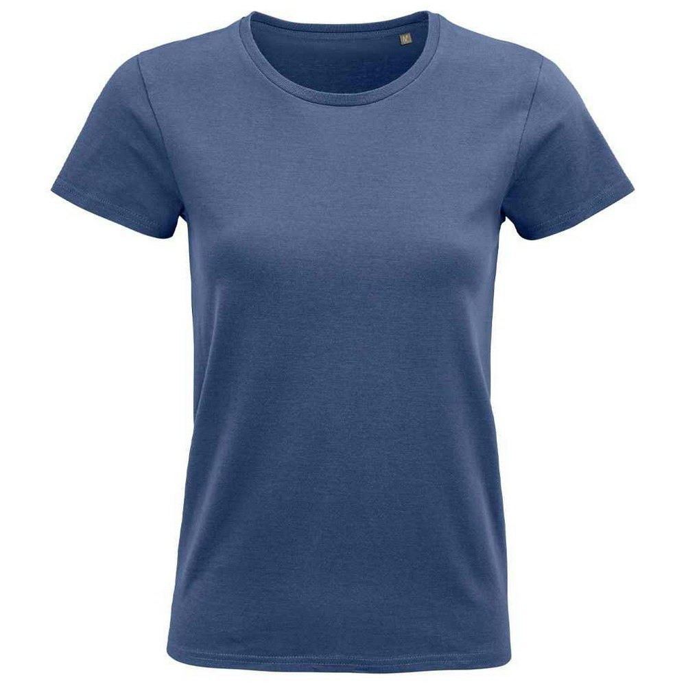 Sol's Women's Mid Blue Pioneer T-Shirt In | Size: Medium - Image 2