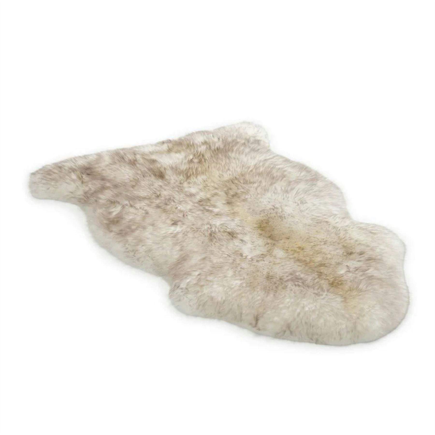 Infinity Leather Black Genuine Sheepskin Natural Silky Soft Fluffy Real Wool Rug - Tip - 90 X 60 Cm